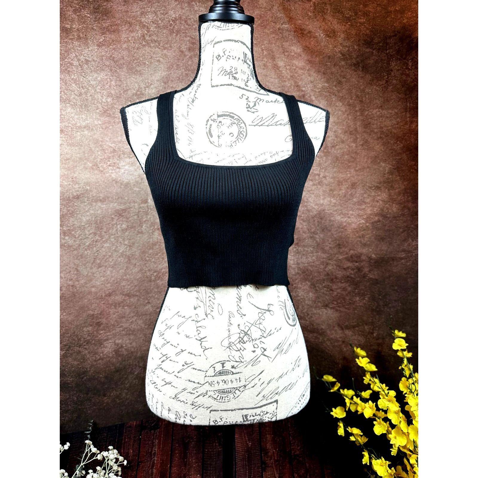 Other Lita by Ciara True Rib Crop Top - Black - size M Size M / US 6-8 / IT 42-44 - 2 Thumbnail
