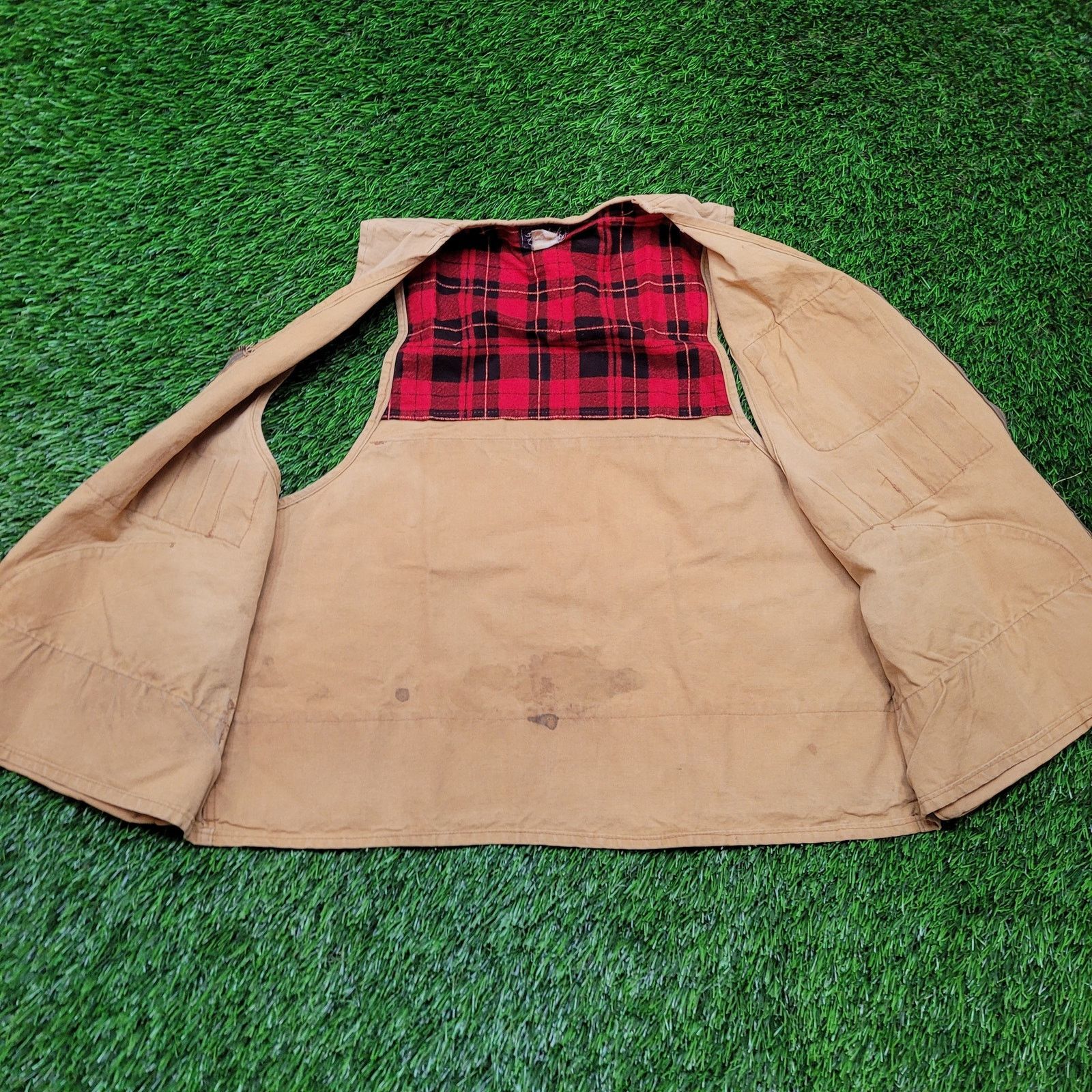 Vintage VTG 60s Drybak Canvas Hunting Vest Medium Short Cropped Fit Size US M / EU 48-50 / 2 - 3 Thumbnail