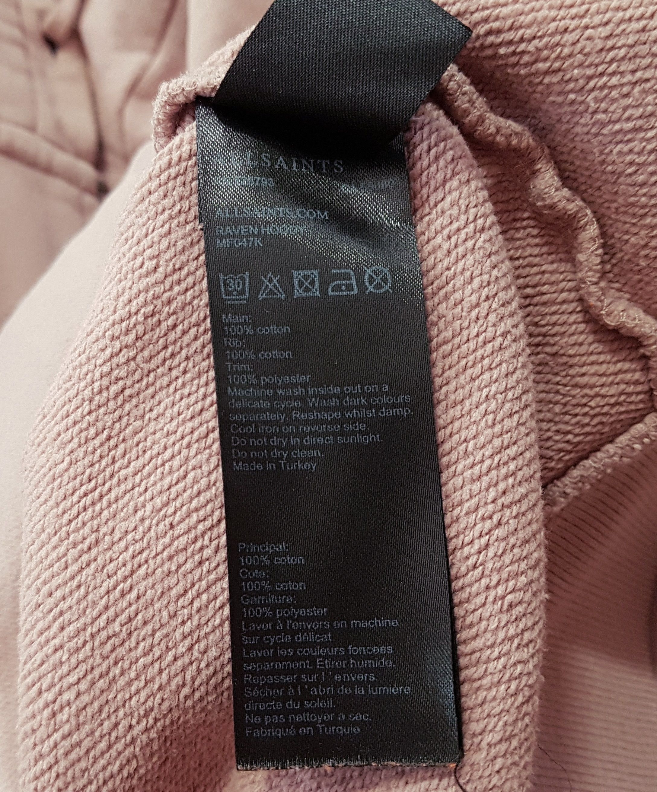 Allsaints AllSaints Raven Hoodie Full Zip Sweatshirt sz S Size US S / EU 44-46 / 1 - 10 Thumbnail