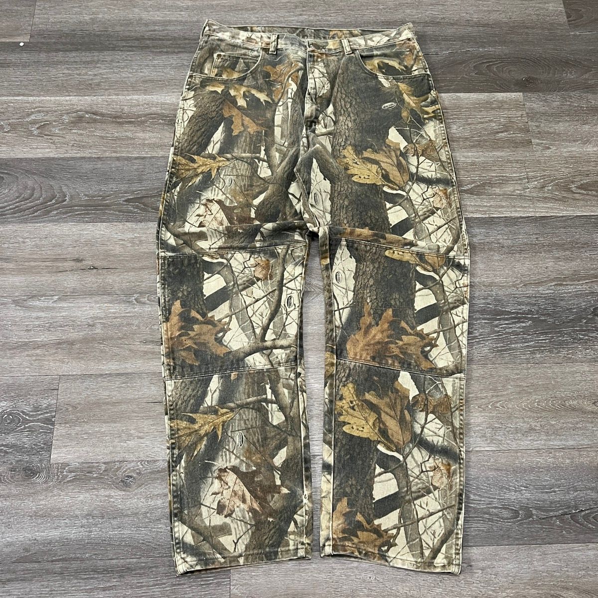 Pre-owned Realtree X Vintage Crazy Vintage 90's Realtree Camo Faded Baggy Double Knee Jean