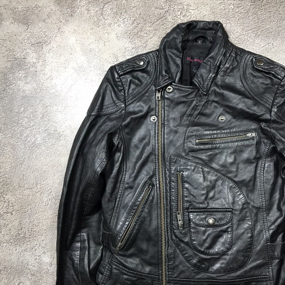 Japanese Brand VINTAGE Y2K LEATHER JACKET JAPAN CASUAL STREETWEAR 90s Size M / US 6-8 / IT 42-44 - 3 Thumbnail