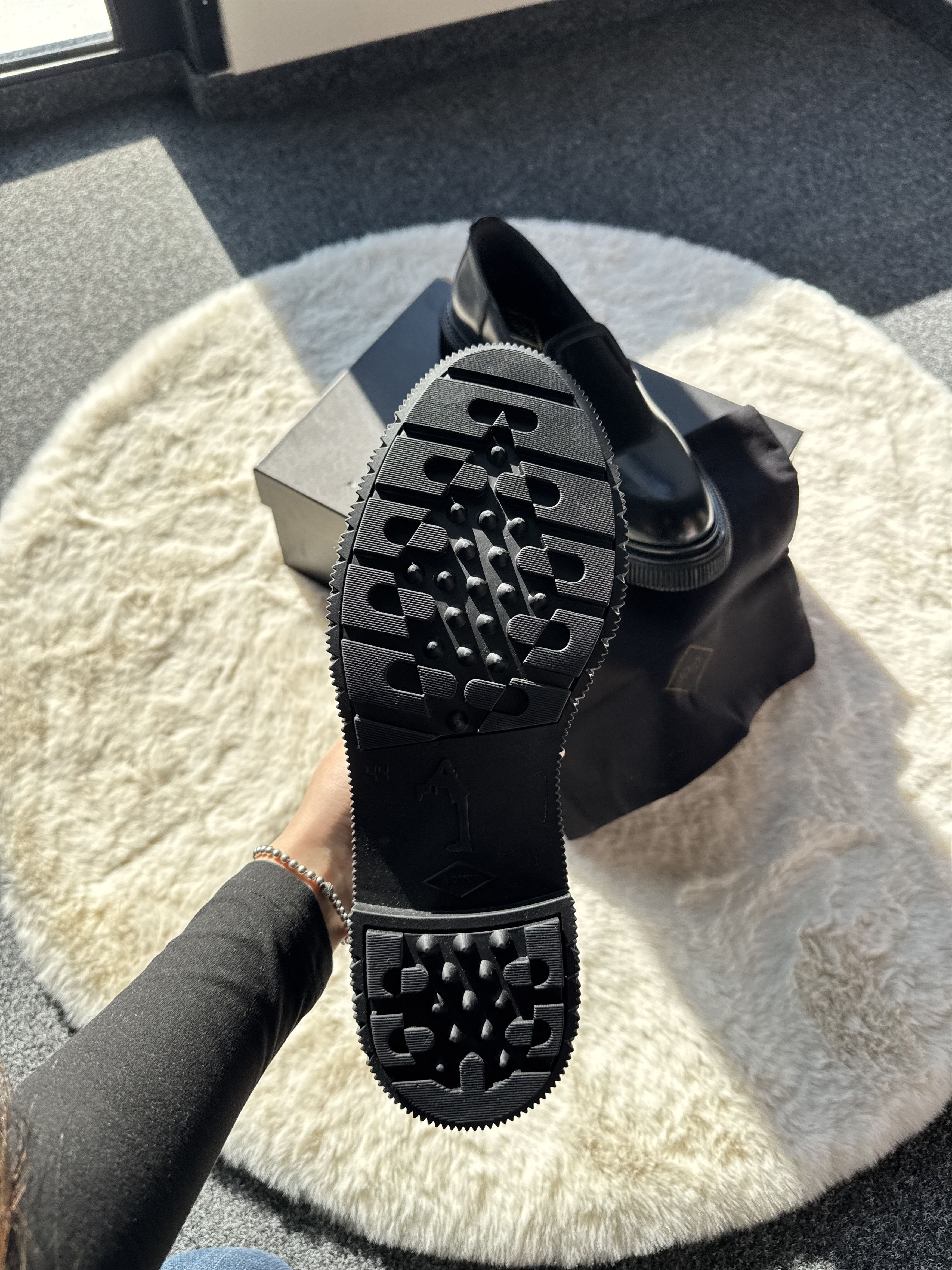 Adieu Paris Adieu Paris Type 215 - Black leather slip-on moccasins Size US 11 / EU 44 - 9 Thumbnail