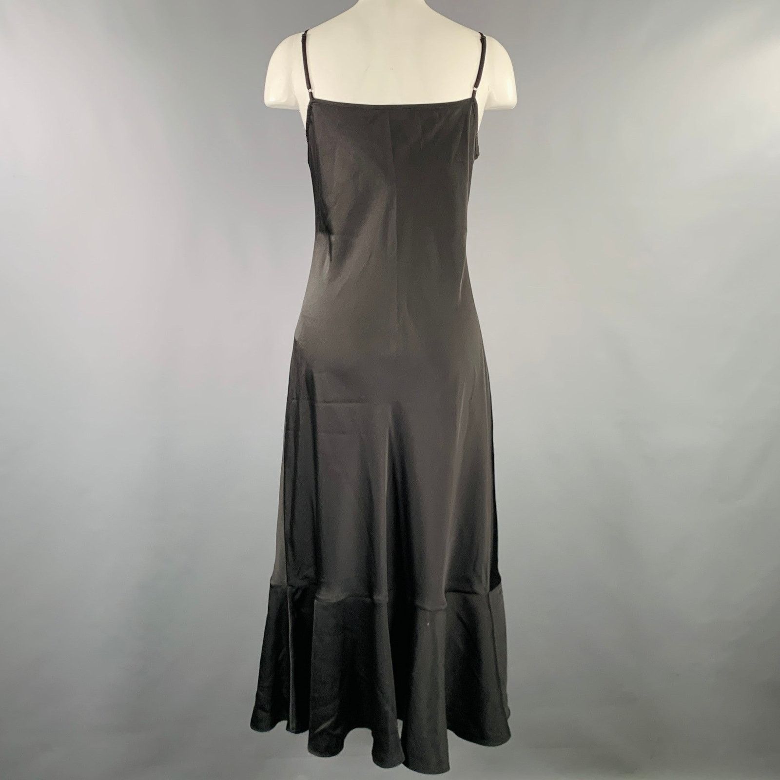 Other LATTELIER Size M Black Polyester Spaghetti Straps Slip Dress Size M / US 6-8 / IT 42-44 - 3 Thumbnail