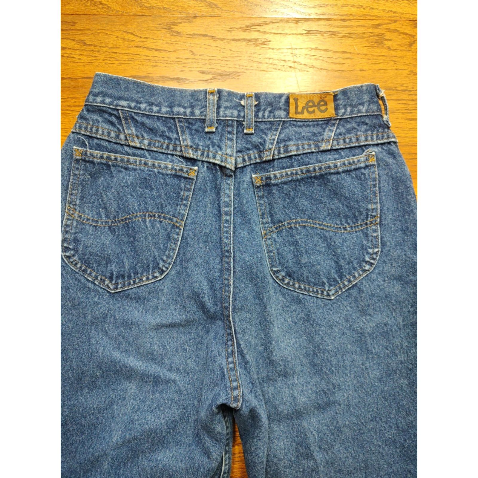 Lee VINTAGE Lee Jeans Blue Denim 26x27 High Rise Mom Tapered 80s 90s USA Womens Size 26" / US 2 / IT 38 - 3 Thumbnail
