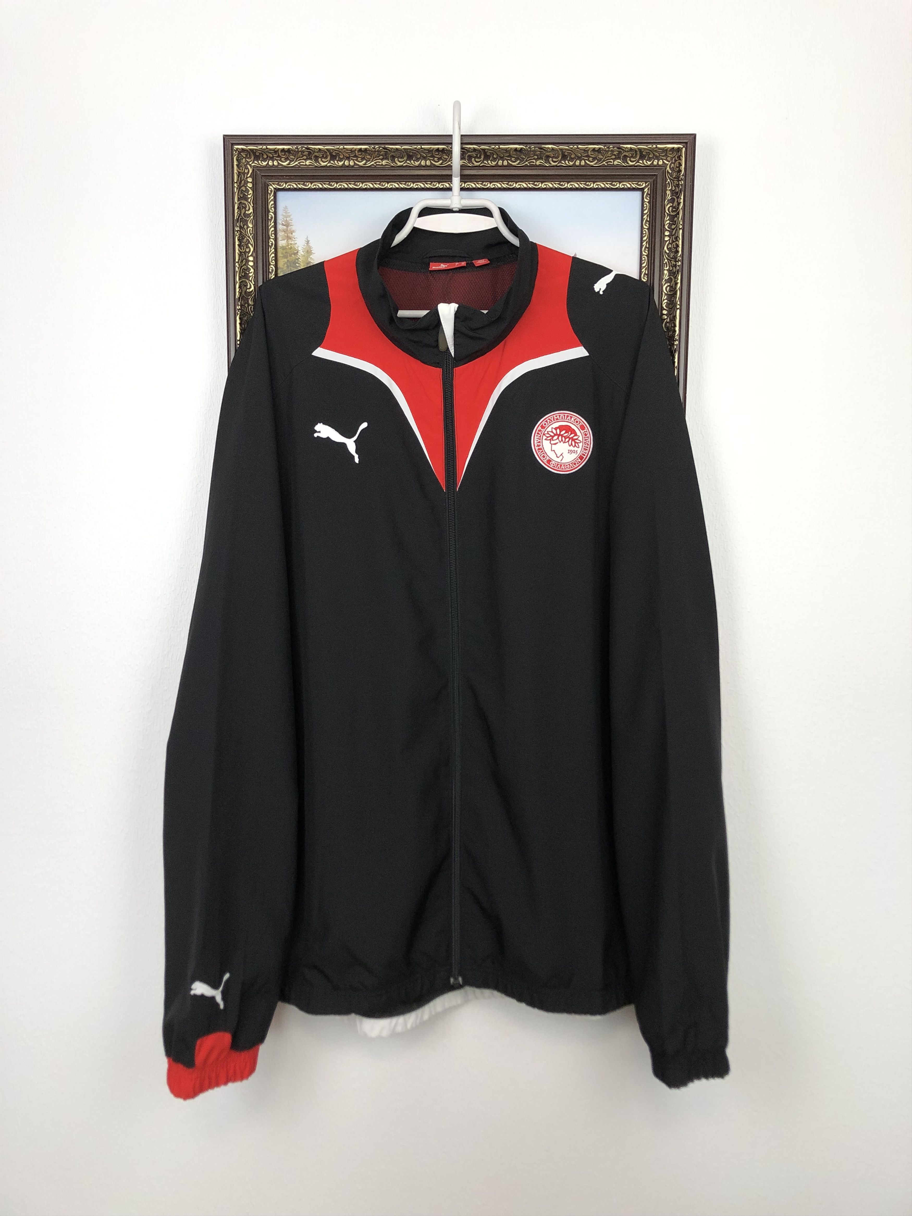 Puma Vintage Olympiacos Football Jacket Train Soccer Track Top Size US XXL / EU 58 / 5 - 1 Thumbnail