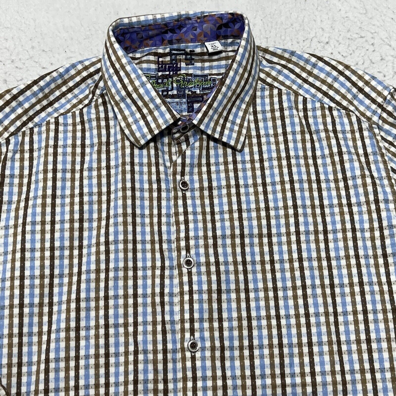Robert Graham Robert Graham Classic Fit Button Down Shirt Blue Striped Size US XL / EU 56 / 4 - 2 Thumbnail