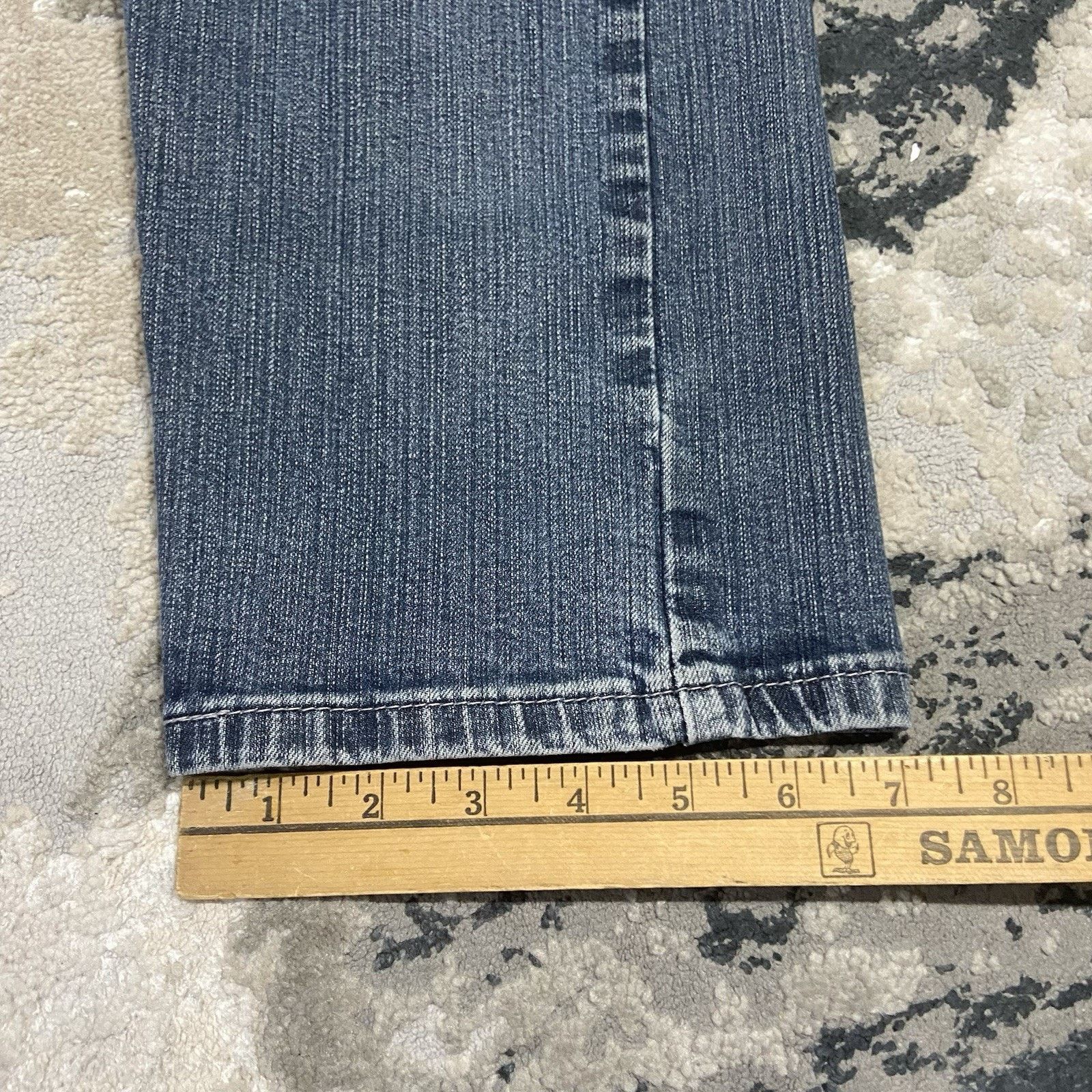 Levi's Levis 505 Jeans Mens 33x30 Gray Black Denim Faded Stone VTG Size US 33 - 7 Thumbnail