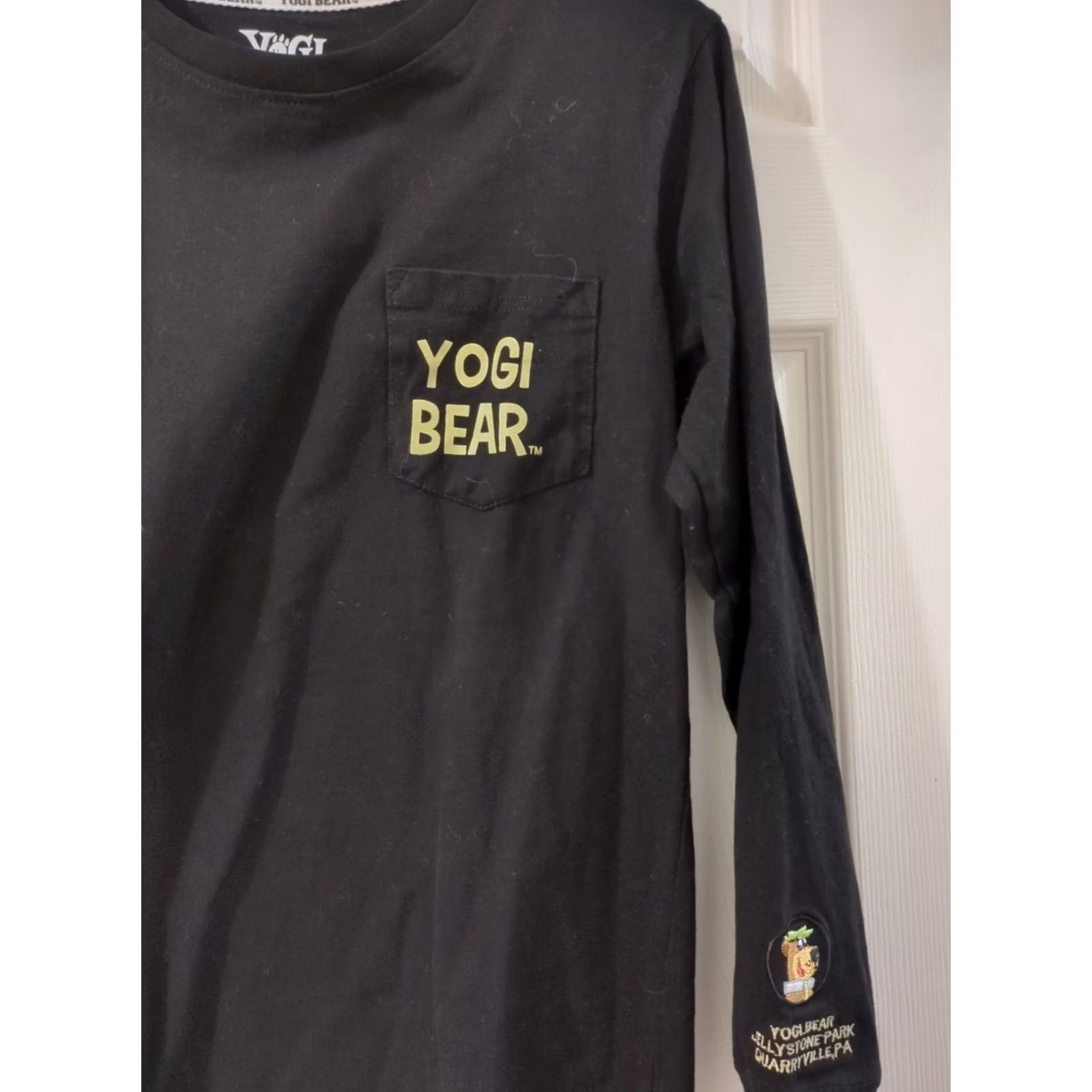 Vintage Yogi Bear Jellystone Park Quarryville, PA Long Sleeve T Shirt Small Mens Black Polyester Knit Crew Neck Regular” Size US S / EU 44-46 / 1 - 2 Thumbnail