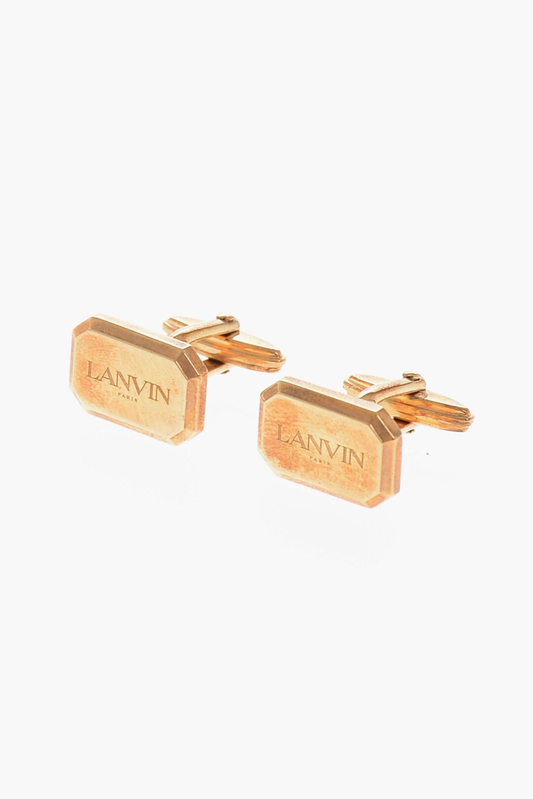 Lanvin Logo Cufflinks with Gold Finish Size ONE SIZE - 1 Thumbnail