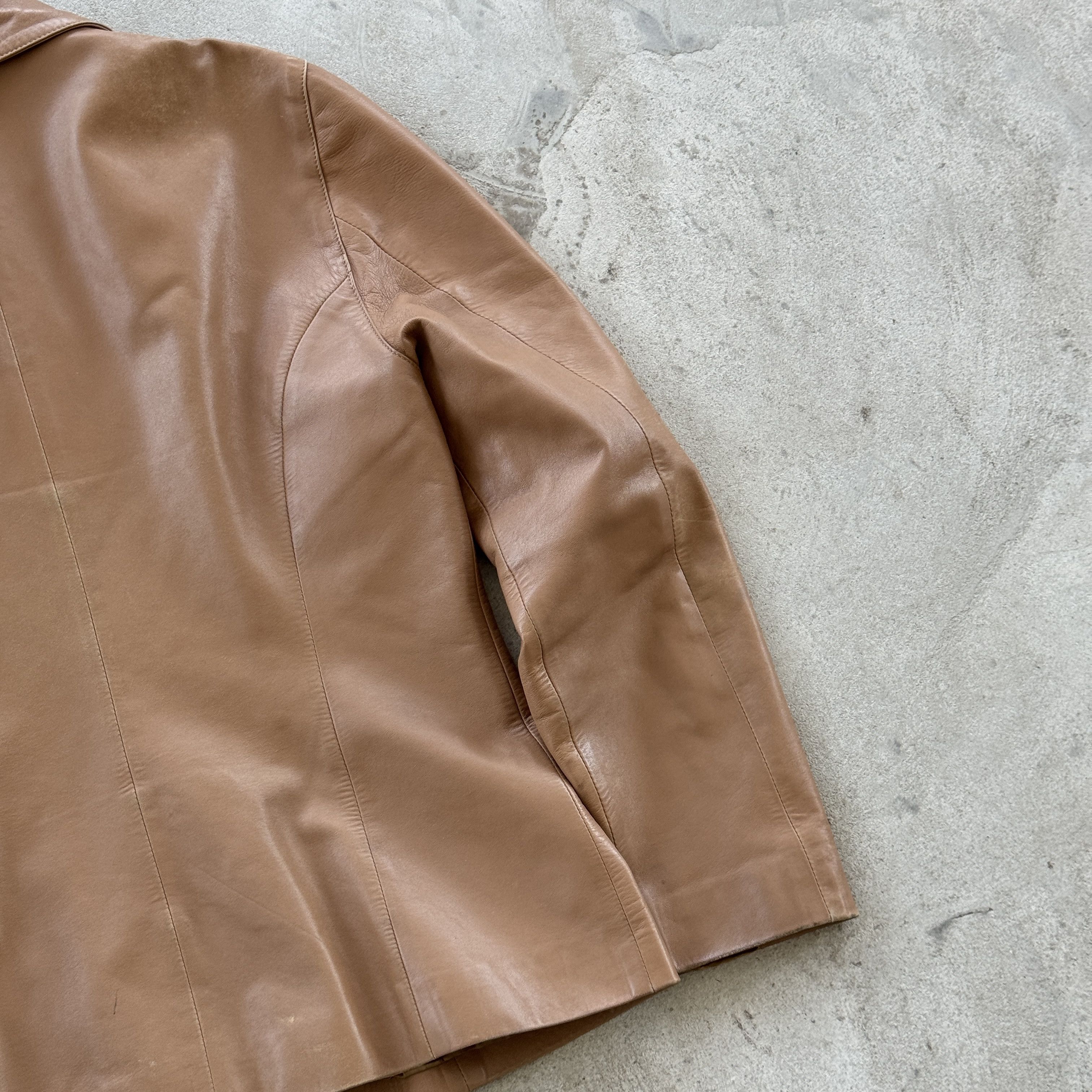 Trussardi Trussardi Jeans Womens Brown Real Leather Jacket Size 42 IT Size M / US 6-8 / IT 42-44 - 11 Thumbnail