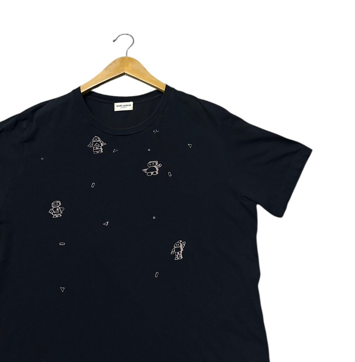 Saint Laurent Paris Saint Laurent black robot tshirt Size US M / EU 48-50 / 2 - 5 Thumbnail