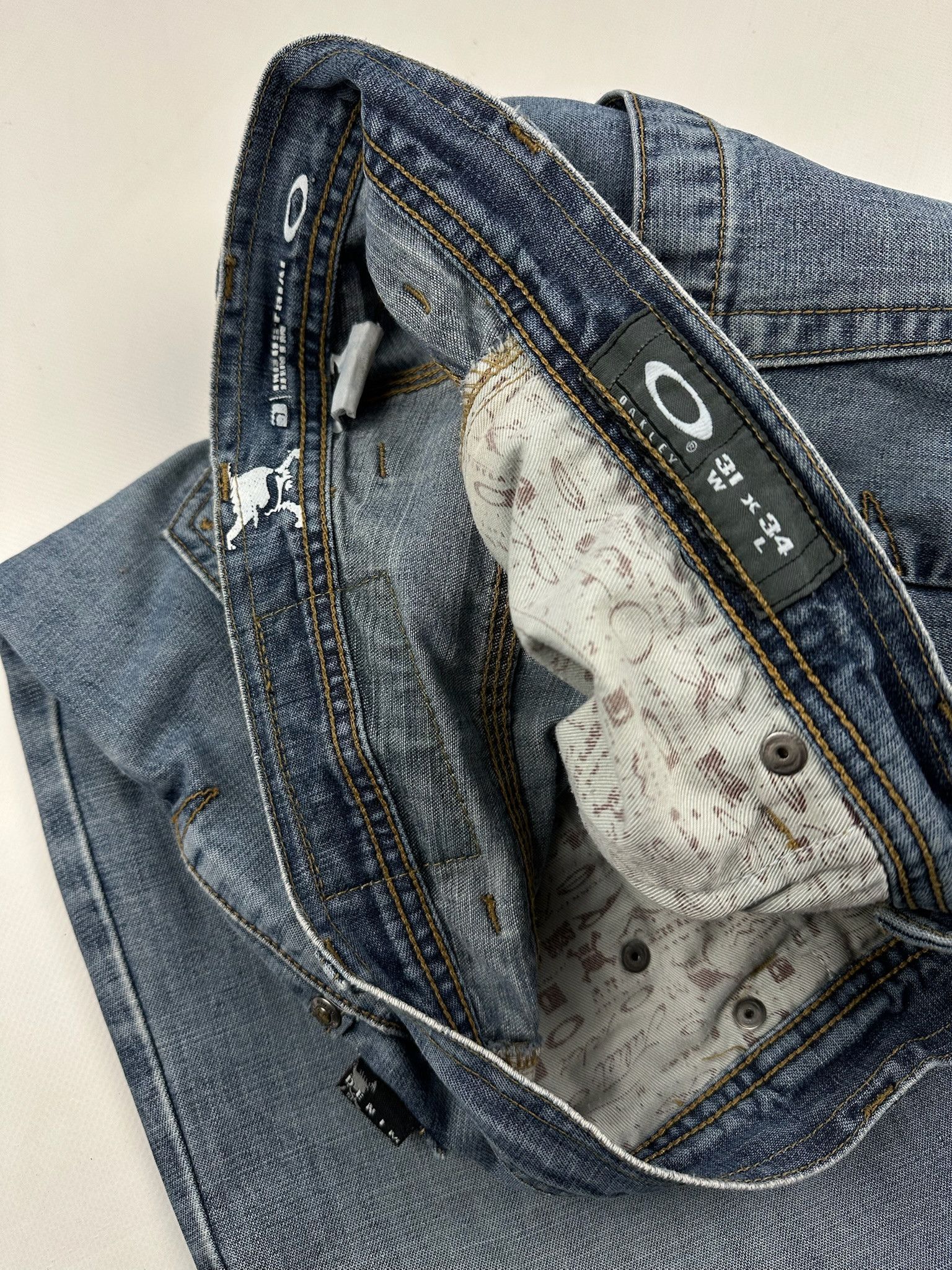 Oakley Vintage Oakley jeans industrial denim distressed Size US 31 - 12 Thumbnail
