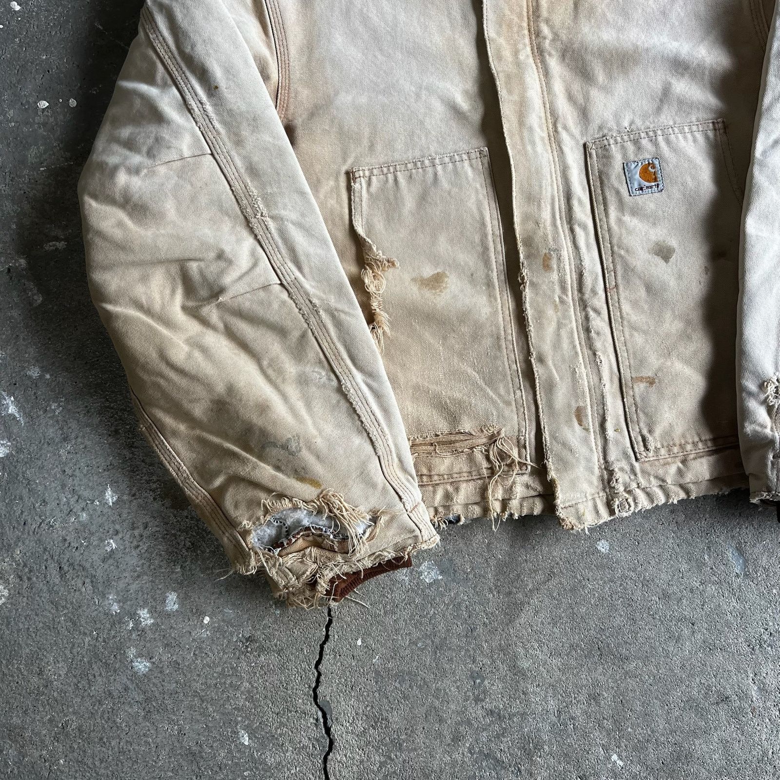 Carhartt × Vintage Carhartt faded brown thrashed arctic work wear jacket Size US L / EU 52-54 / 3 - 8 Thumbnail