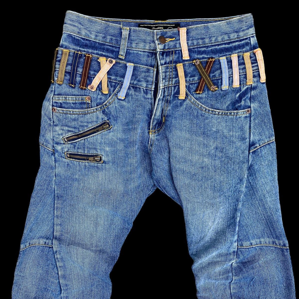 Japanese Brand × Vintage DOUBLE WAIST BREATH MINT DISTRESSED BONDAGE DENIM PANTS Size US 31 - 3 Thumbnail