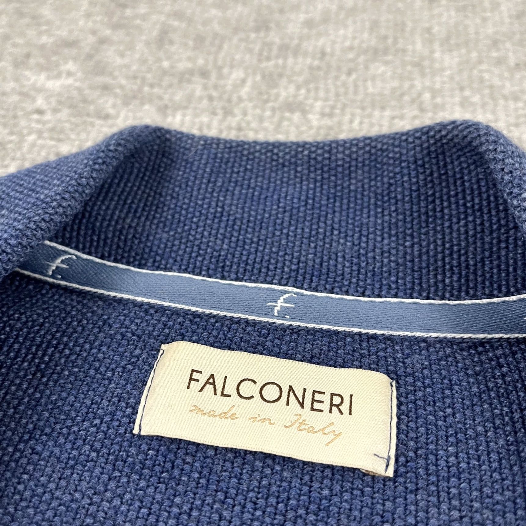 Vintage Falconeri Women's Cardigan Sweater Blazer Small Blue Wool Knitted Notched Italy Casual Winter Size S / US 4 / IT 40 - 2 Thumbnail