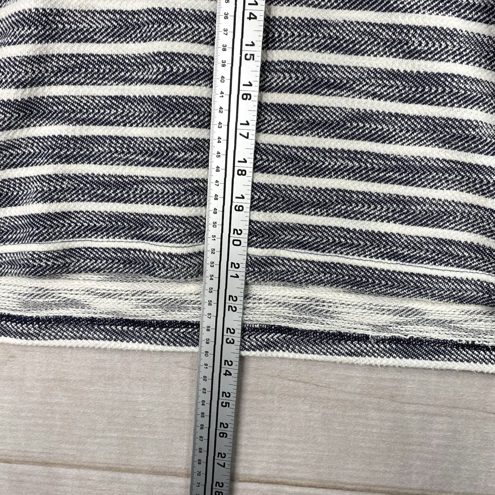 J.Crew VINTAGE J Crew Sweater Womens M Blue Stripe Turtleneck Pullover Knit Top Stretch Raglan Size M / US 6-8 / IT 42-44 - 2 Thumbnail