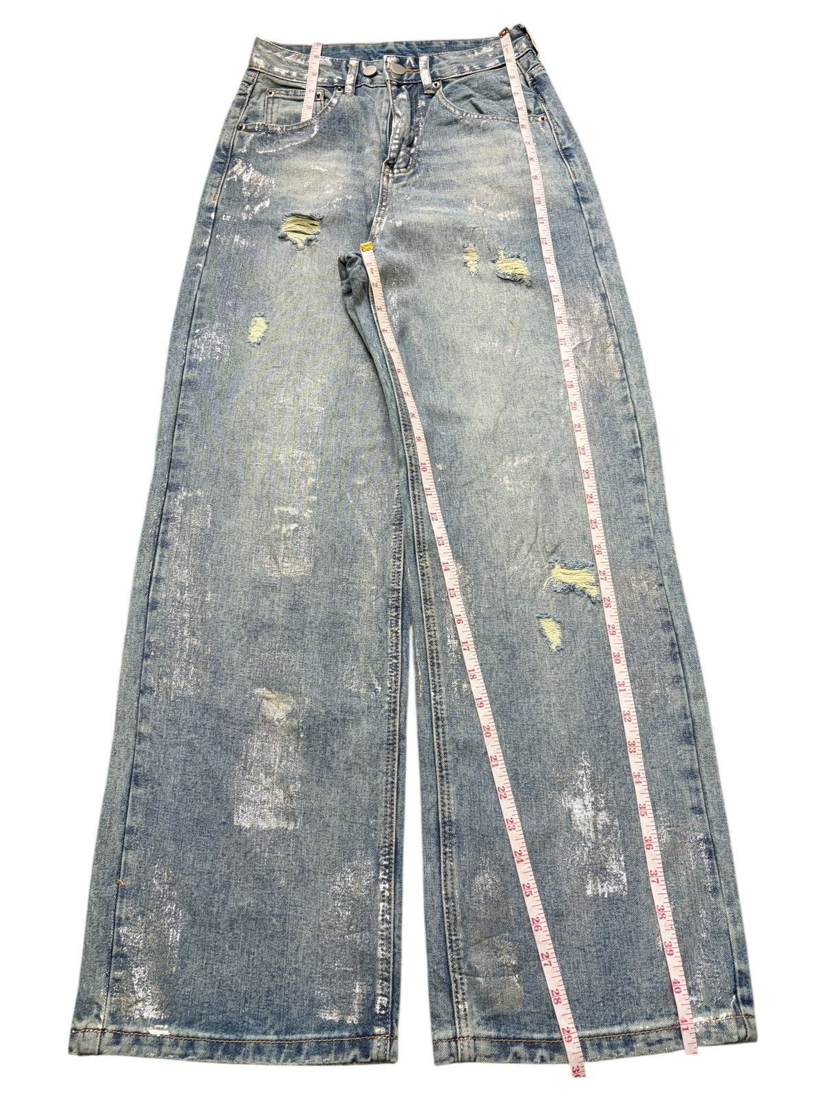 Acne Studios Vintage Japanese Brand Waxed Distressed Baggy Jeans Size 25" / US 0 / IT 36 - 7 Thumbnail