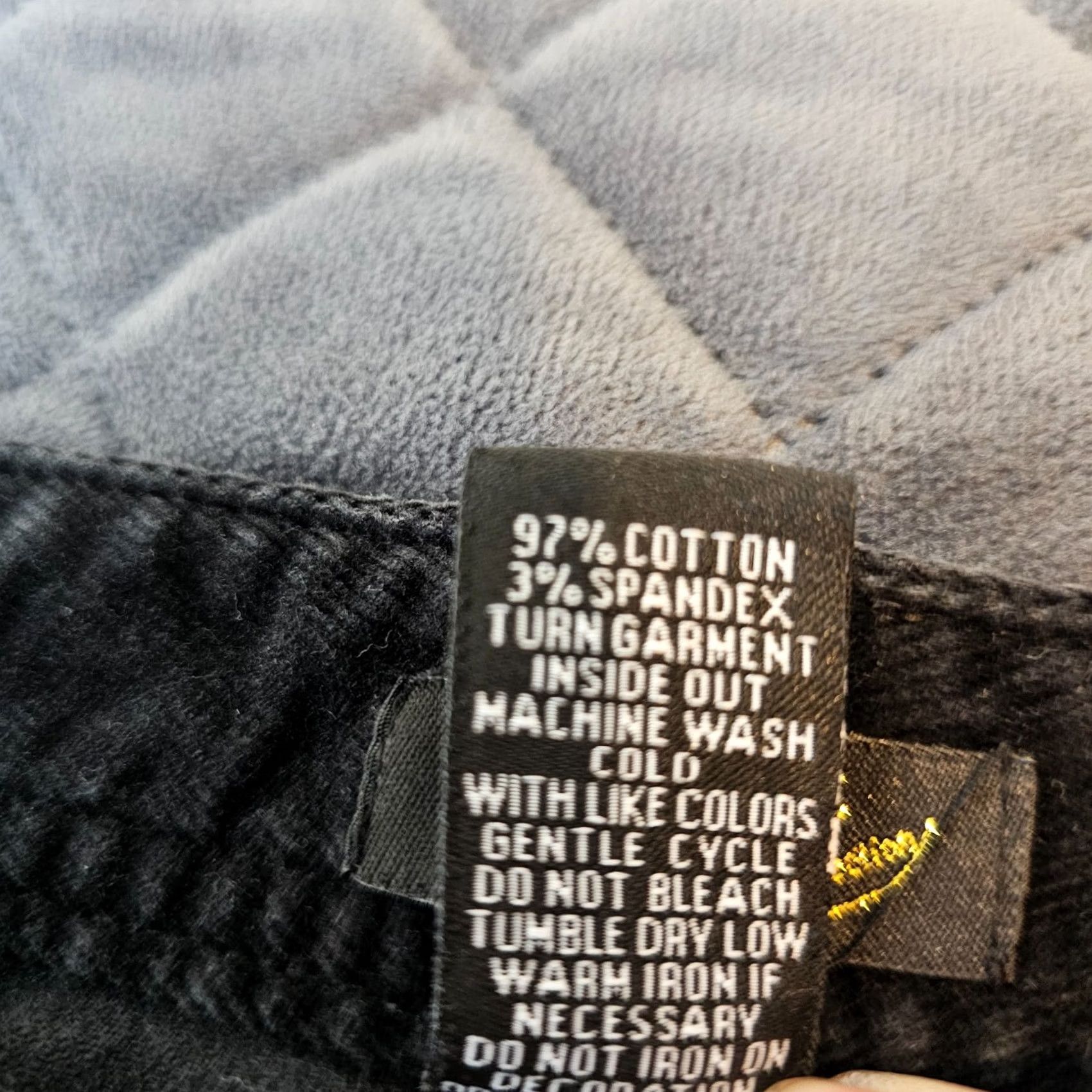 Southpole Southpole Black Corduroy Pants Girls 12 Stretch Gold Emboider Collection Denim? (Note: Adapted) Size 34" / US 12 / IT 48 - 4 Thumbnail