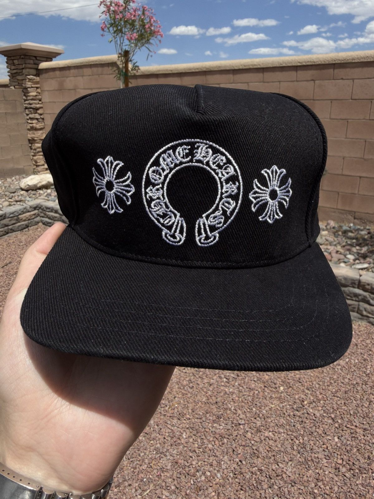 Chrome Hearts Chrome Hearts Horseshoe Denim Baseball Hat (Black) New Size ONE SIZE - 3 Thumbnail