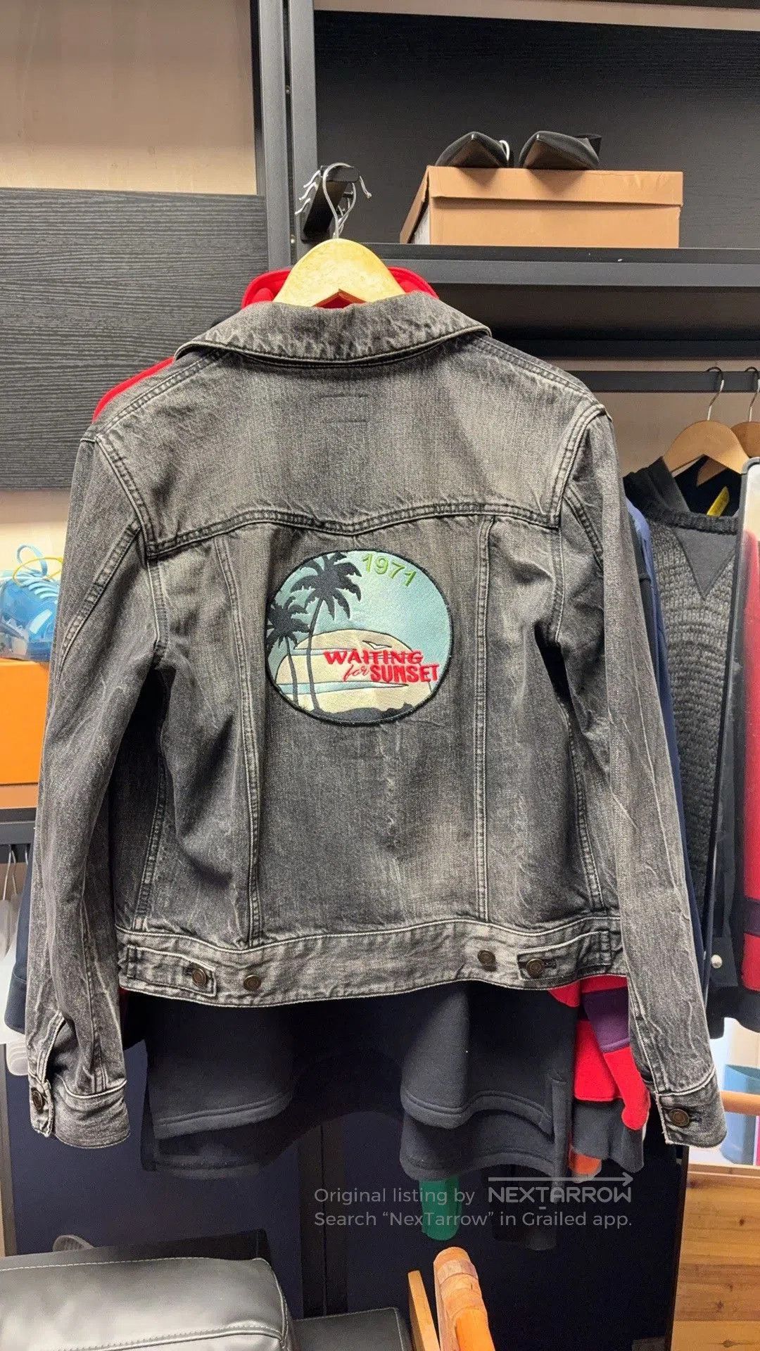 Saint Laurent Paris Saint Laurent 1971 Sunset Embroidery Denim Jacket. Size US L / EU 52-54 / 3 - 5 Thumbnail