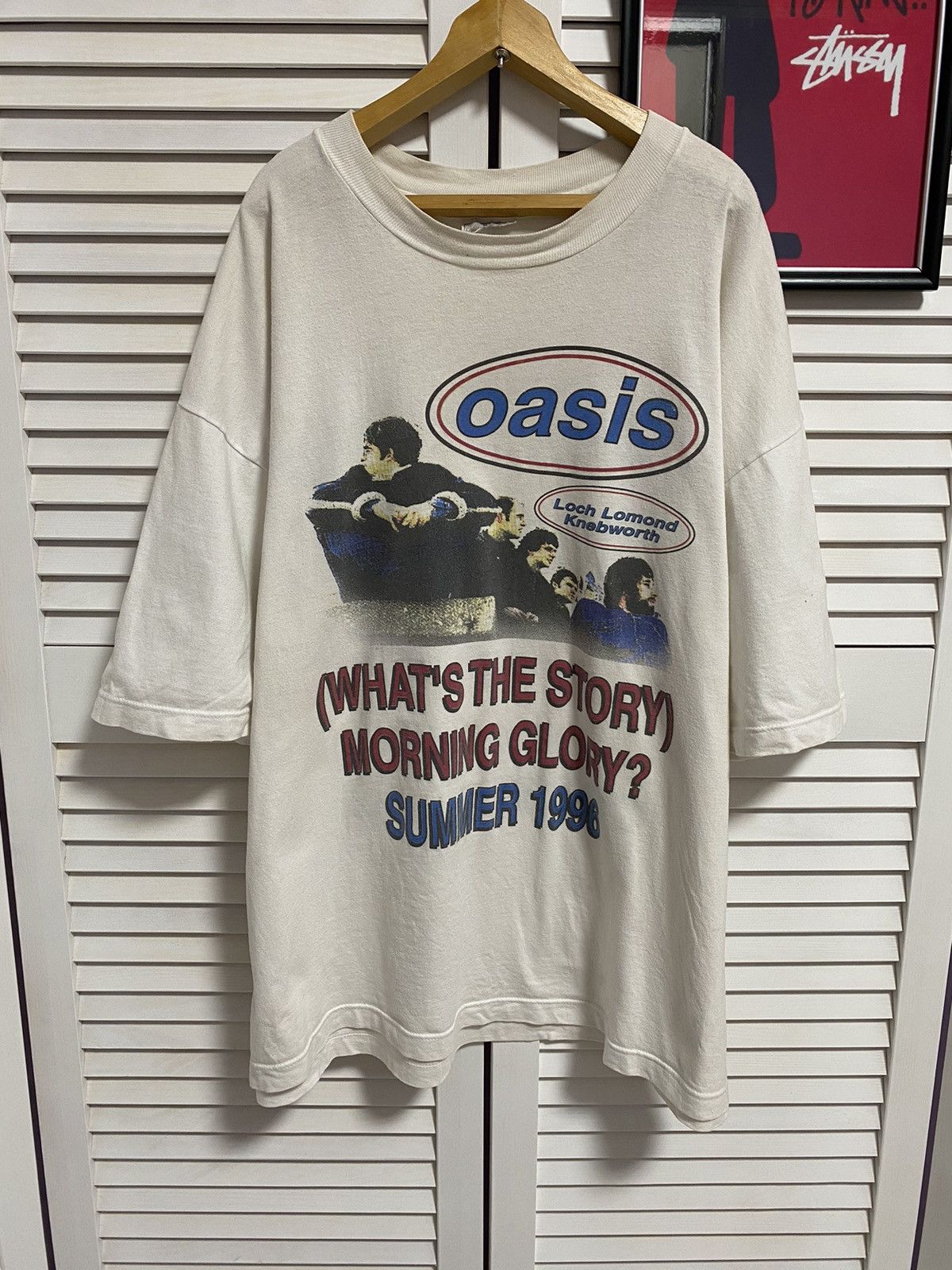 【IONSEOUL】 Oasis Tour 1996 Short Sleeve T Shirt 4JH391 Vintage 90's Oasis English Rock Band White Xlarge T Shirt