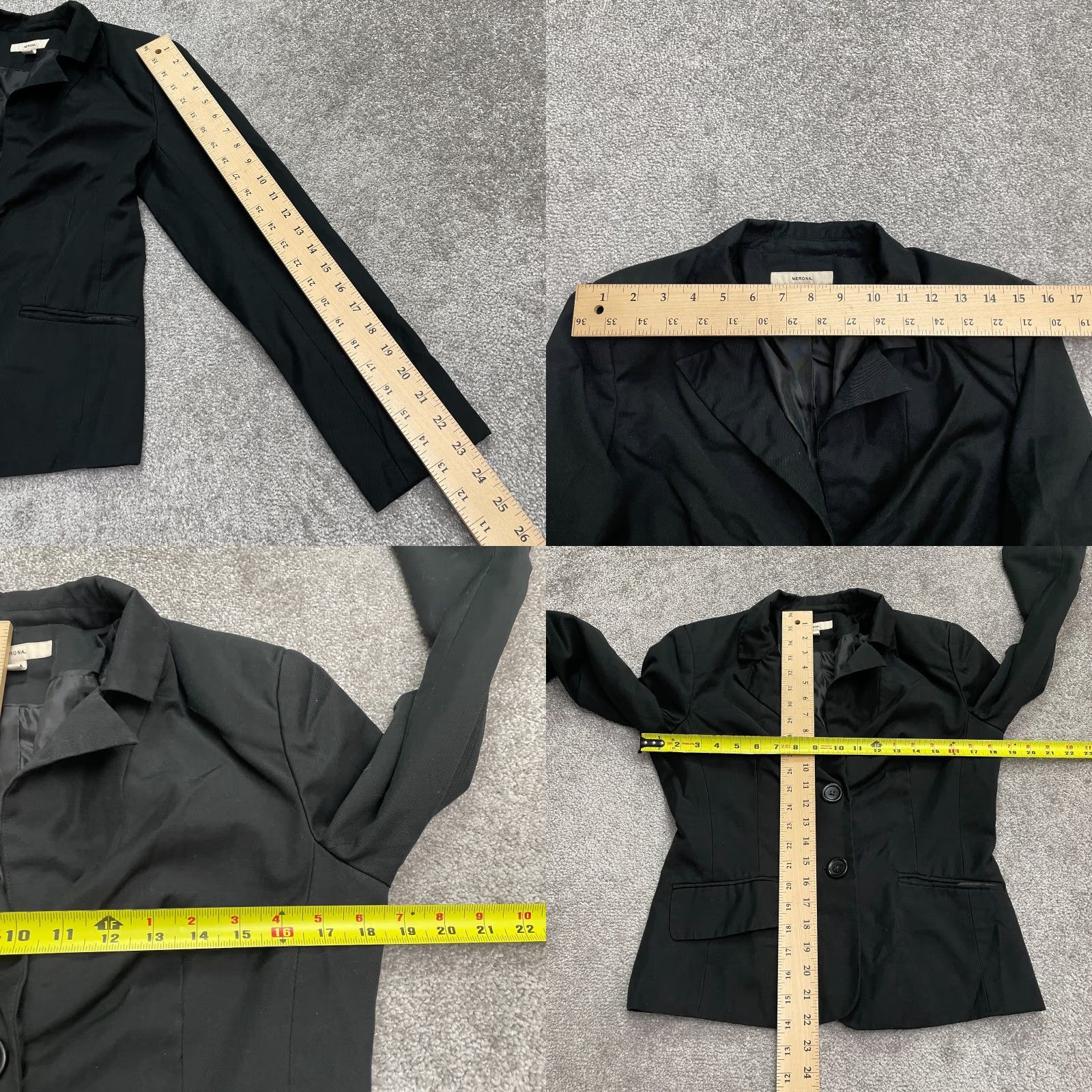 Merona Merona Blazer Jacket Womens Small Black Single Breasted Lined Padded Work Shirt Shirt? Size S / US 4 / IT 40 - 8 Thumbnail