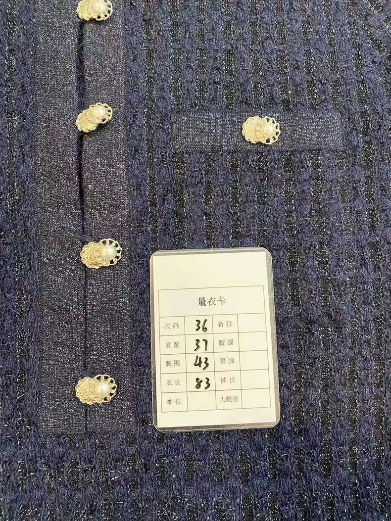 Chanel Chanel Dark blue gold thread knitted dress Size XS / US 0-2 / IT 36-38 - 7 Thumbnail