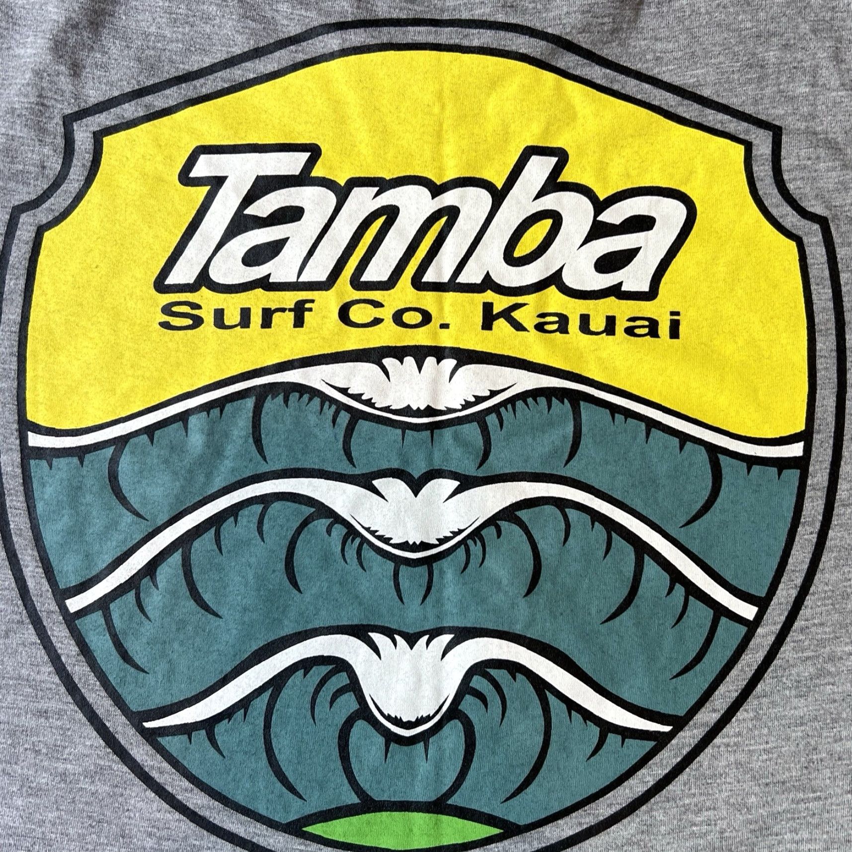 Vintage Tamba Surf Co. Shops Kauai Hawaii Islands ‘Breaking Wave’ Shirt M Gray Short Sleeve Crew Neck Logo 90s Beach Hawaiian Tropical Men M & M Shirt Size US M / EU 48-50 / 2 - 2 Thumbnail