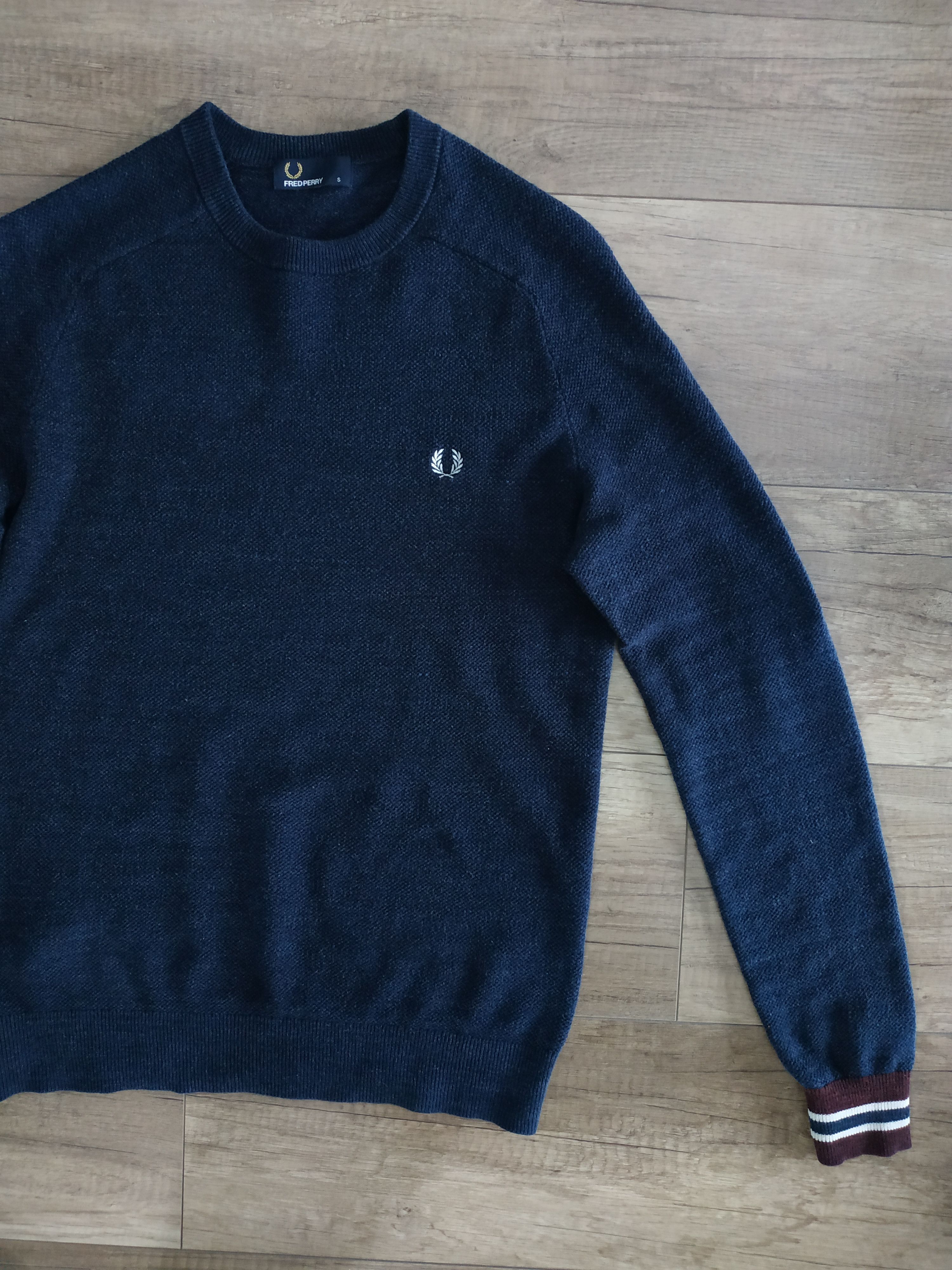 Fred Perry Fred Perry Men's Navy Knit Sweater Jumper Pullover, s. SMALL Size US S / EU 44-46 / 1 - 4 Thumbnail