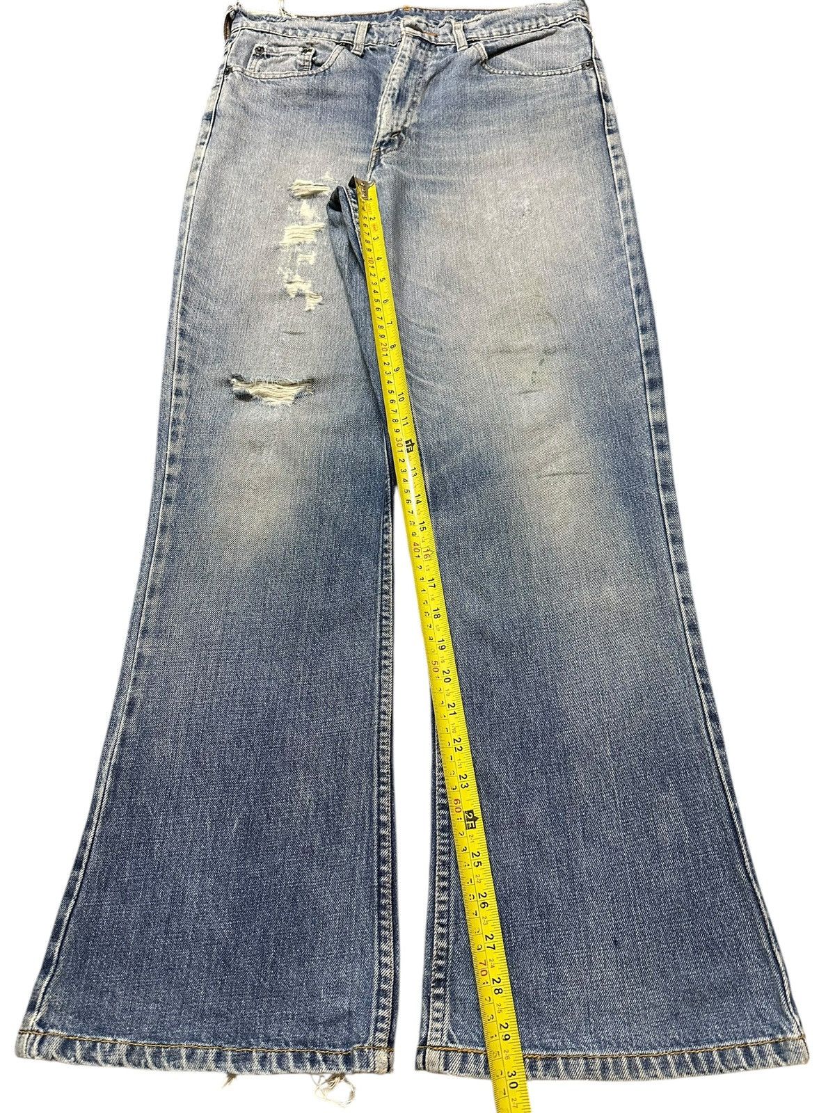 Levi's Vintage 80s Levis 517 Faded Wash Distressed Wide Leg Jeans Size US 32 / EU 48 - 13 Thumbnail