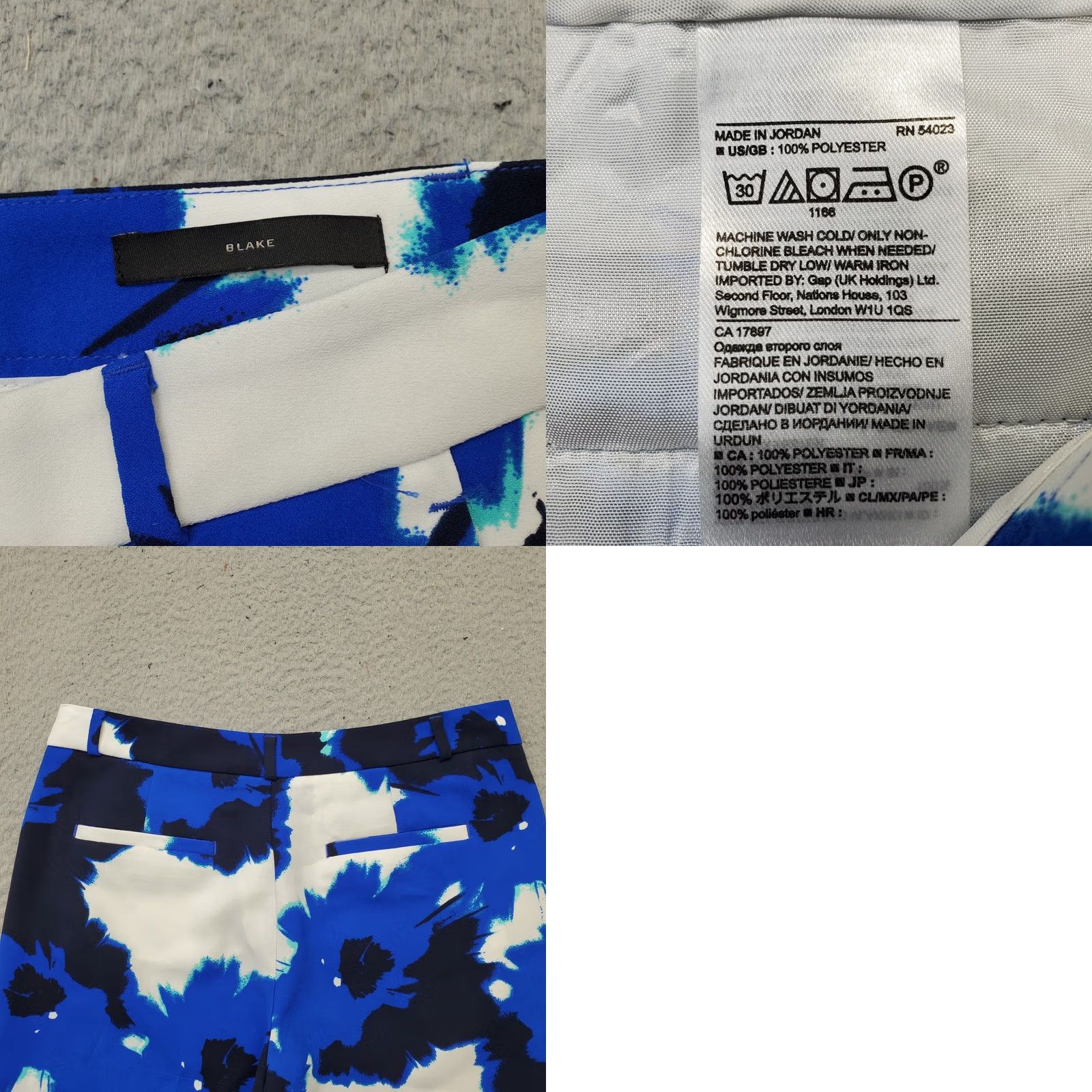 Banana Republic Banana Republic Womens 4 Multi Floral Mid Rise Zip Fly Wide Leg Pants Size 4 32 Inseam 31" Inseam 31" Wide-Leg Floral Pants Size 27" / US 4 / IT 40 - 8 Thumbnail