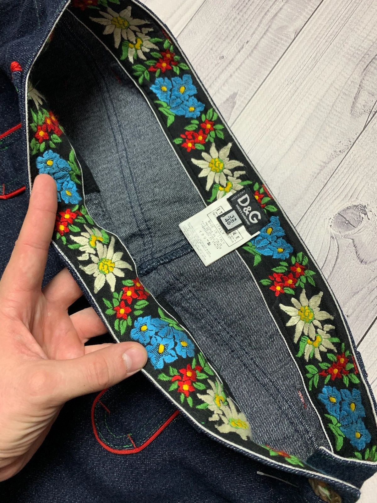 Dolce & Gabbana × Vintage Dolce gabbana vintage woman jeans d&g rare flare denim pants Size 31" - 3 Thumbnail