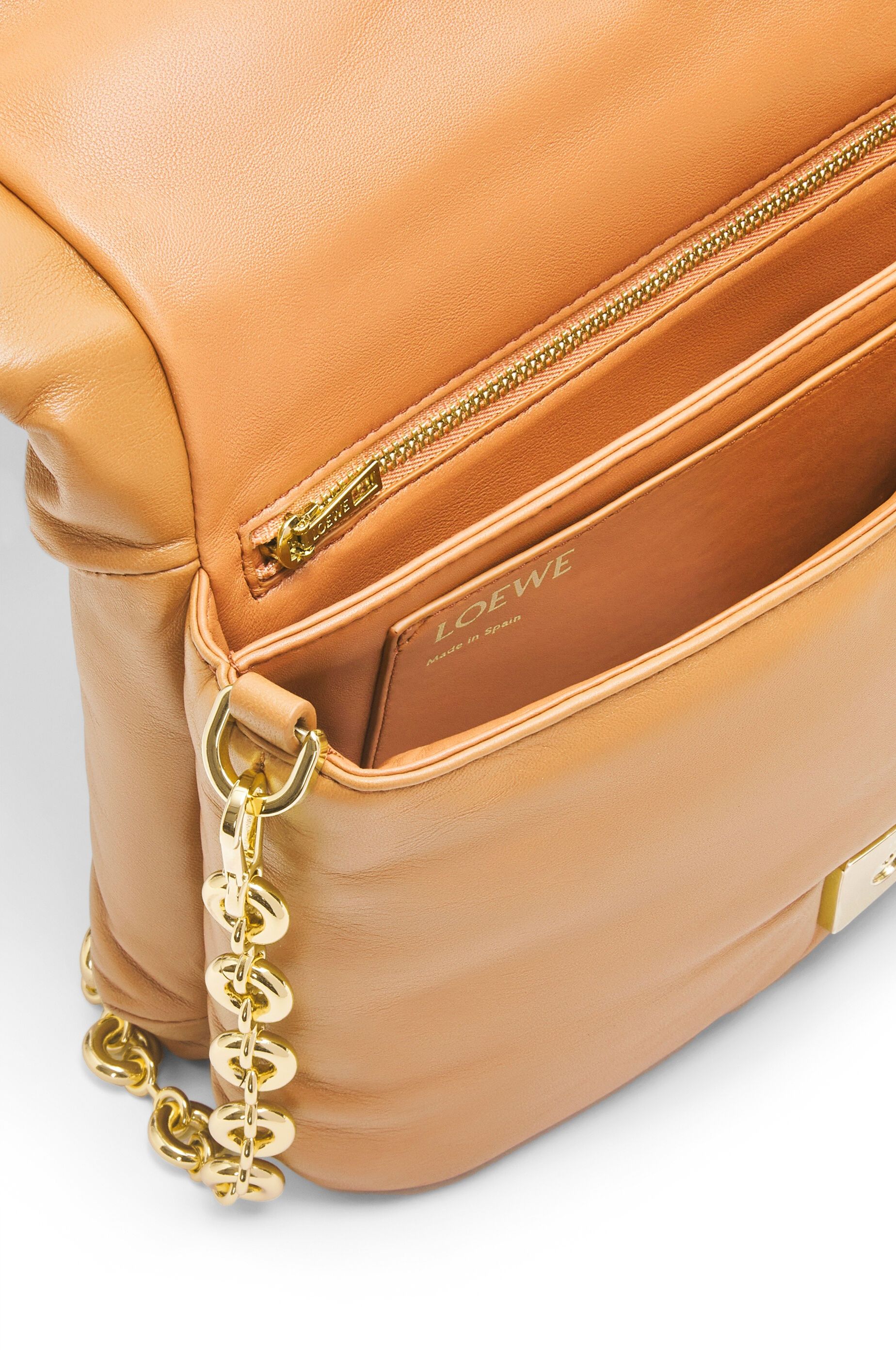 Loewe o1in1g0426 Size: OS/ Goya Puffer Bag in Camel Size ONE SIZE - 6 Thumbnail