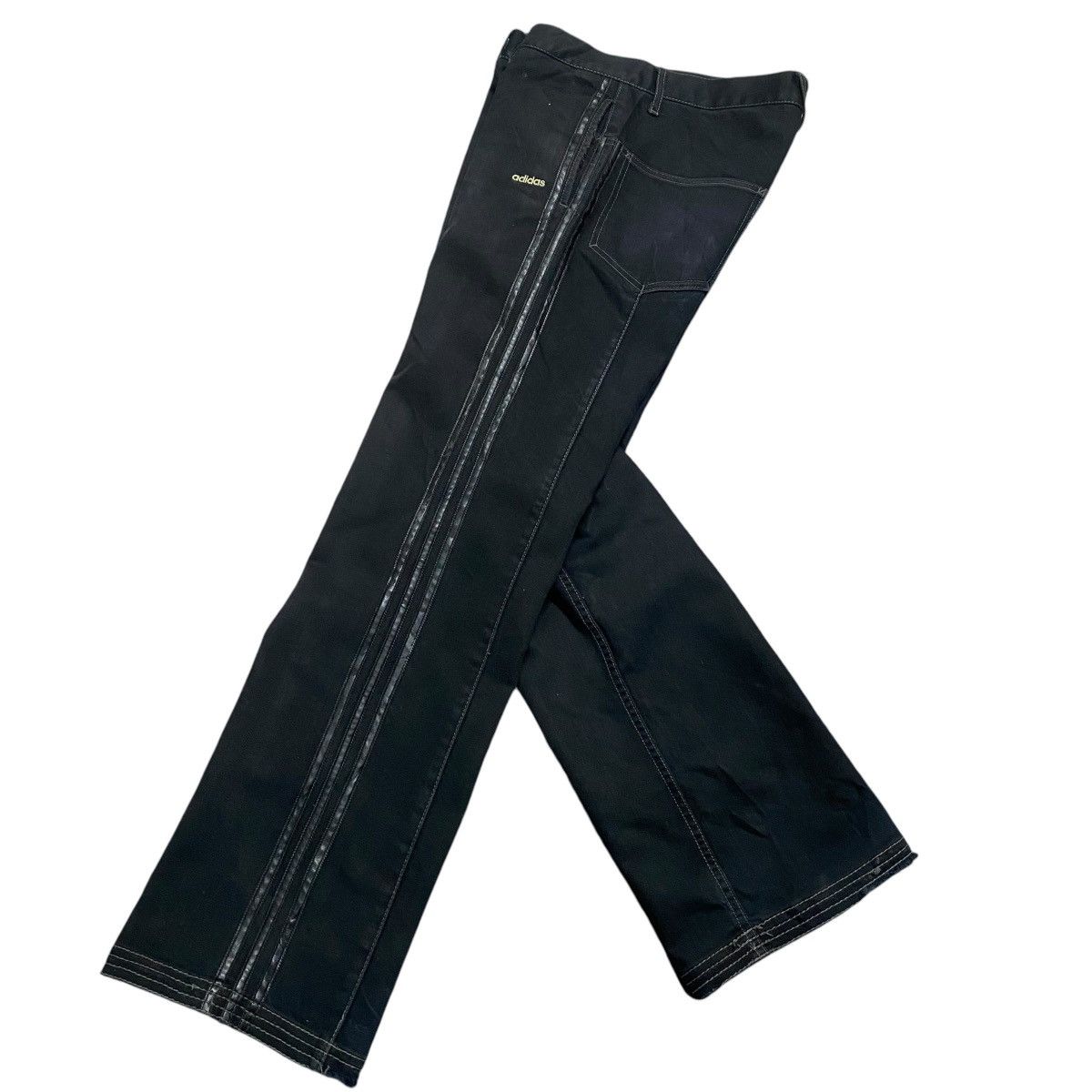 Adidas Vintage Adidas Denim Flare Jeans Side Stripe Size US 32 / EU 48 - 1 Thumbnail