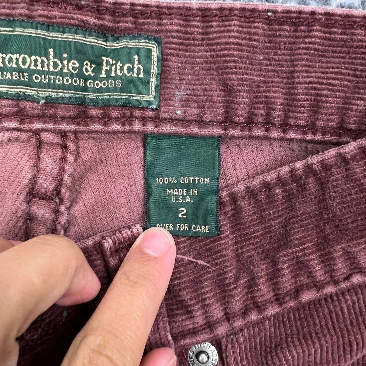 Abercrombie & Fitch Vintage Abercrombie & Fitch Pants Women 2 Corduroy 28x31 Size 29" - 3 Thumbnail