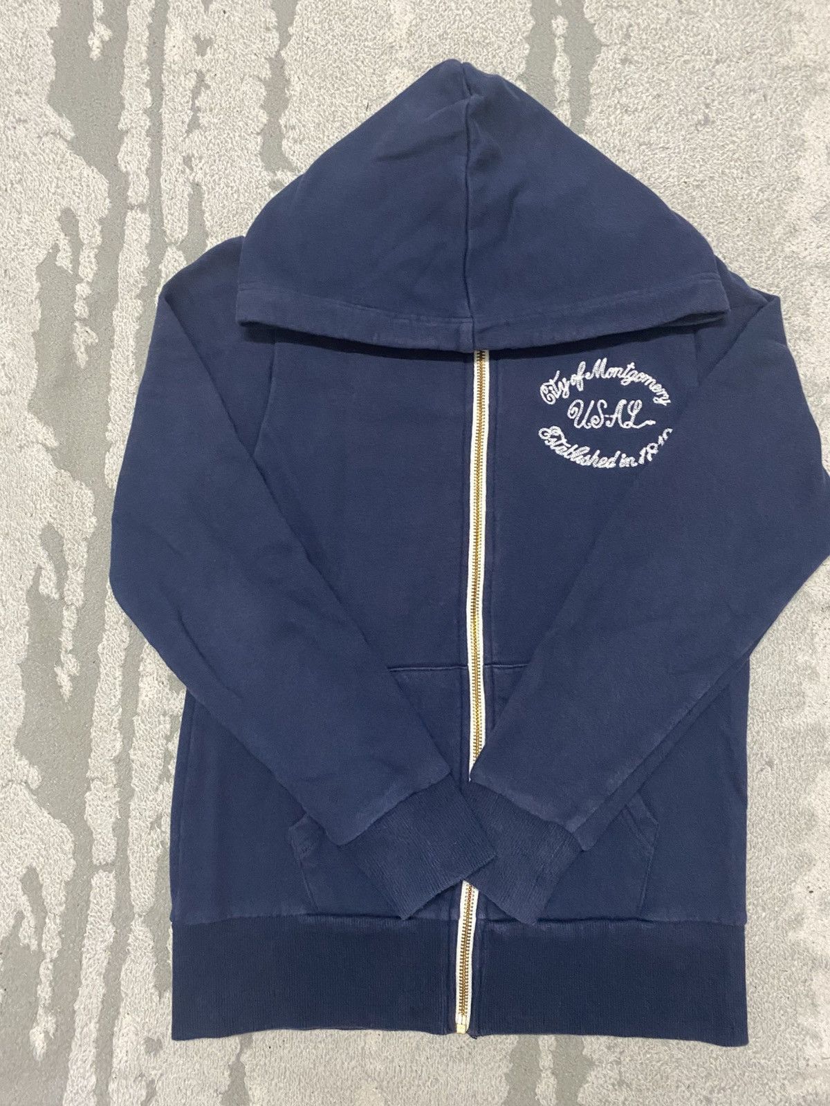 Japanese Brand Back Number Alabama City Of Birmingham Hoodie Navy Blue Size US XS / EU 42 / 0 - 3 Thumbnail
