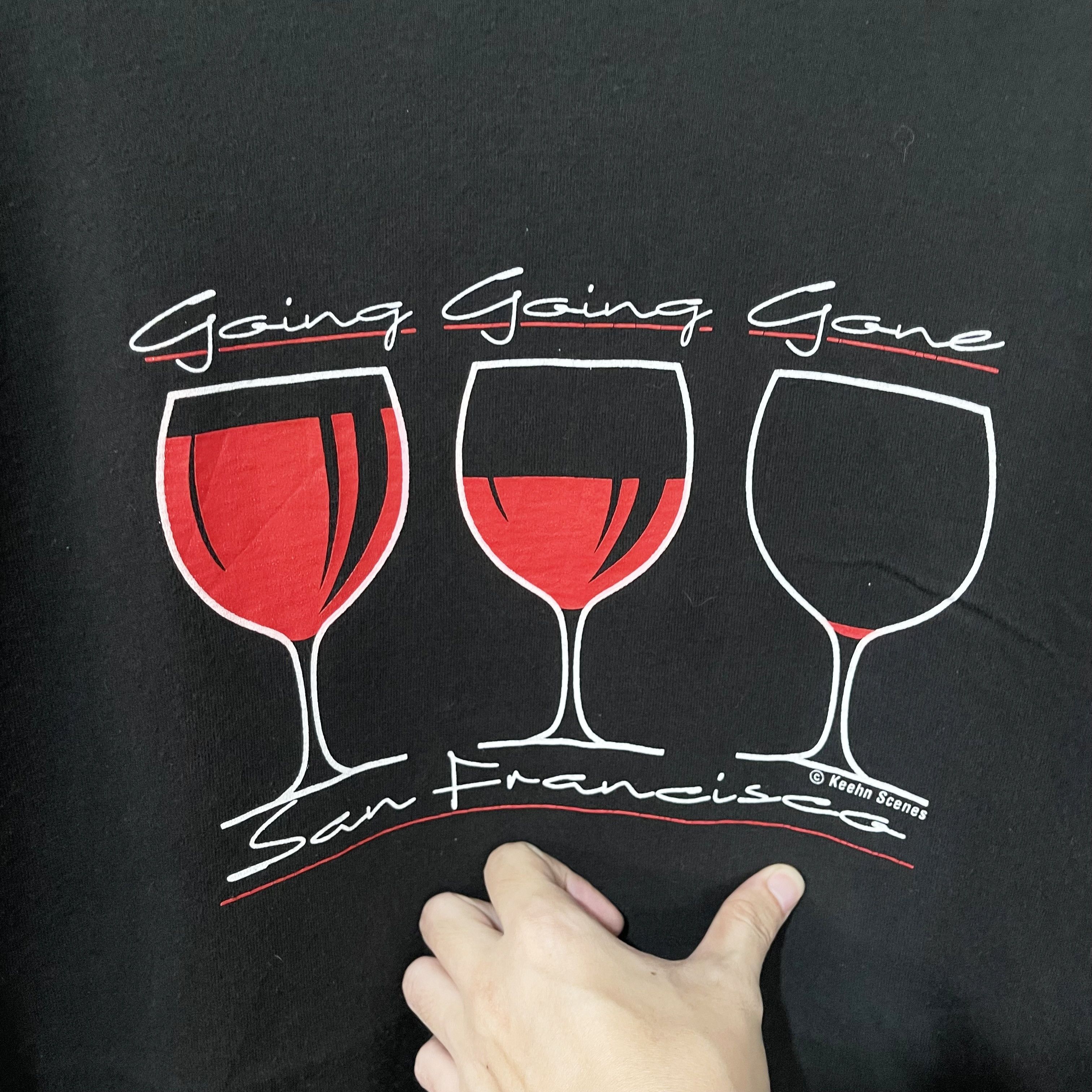 Vintage Vintage 90s Going Going Gone San Francisco Wine Glass Shirt Size US XL / EU 56 / 4 - 2 Thumbnail