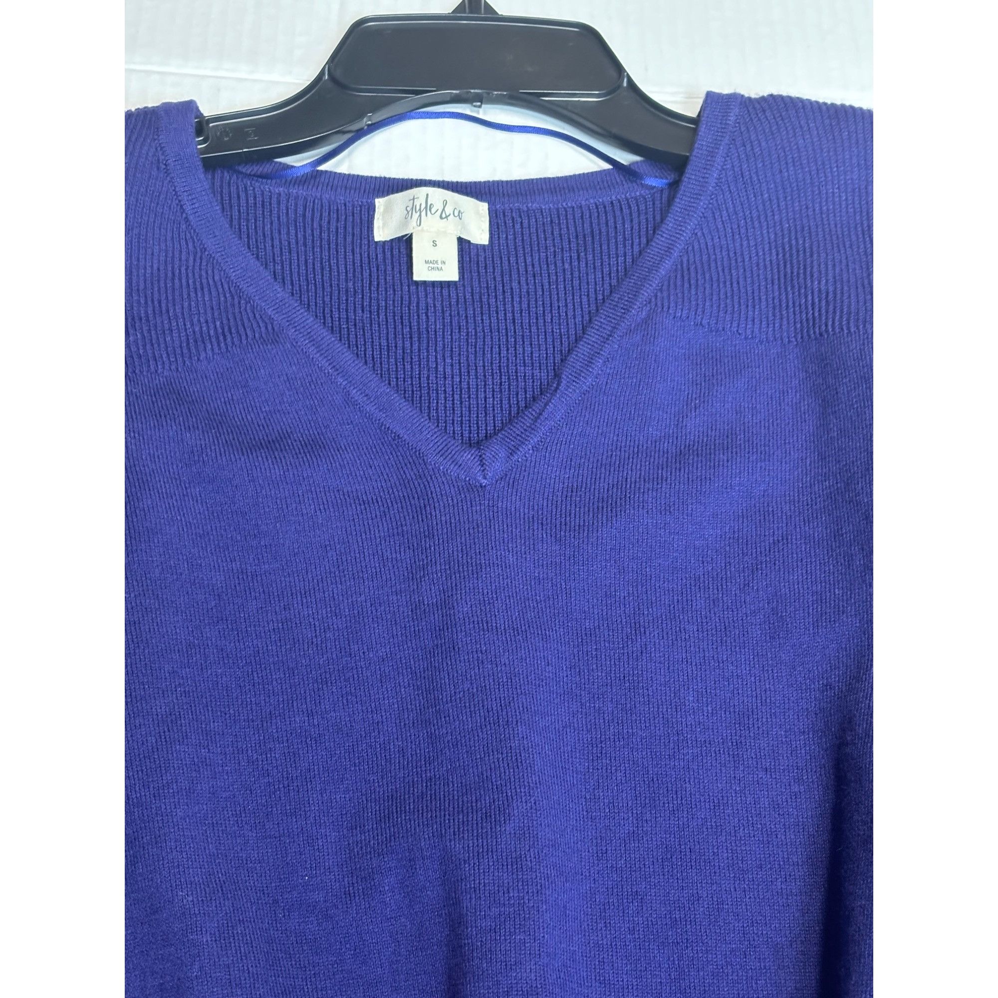 Other Style & Co Pleated-Sleeve Tunic Sweater, Midnight Iris, S Size S / US 4 / IT 40 - 9 Thumbnail