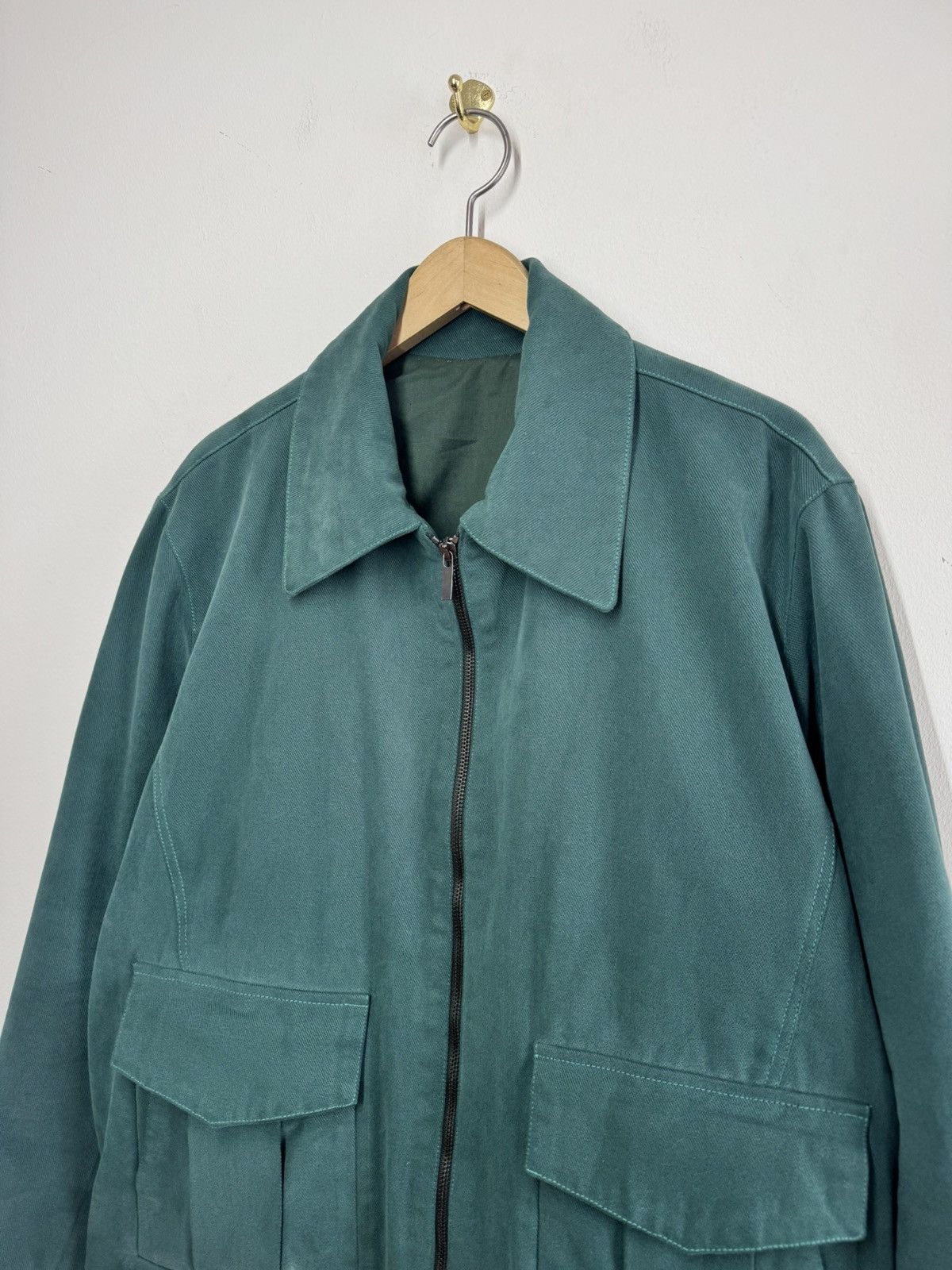 Stoffa Stoffa Cotton Canvas Flight Jacket Green Size L Italy Size US L / EU 52-54 / 3 - 2 Thumbnail
