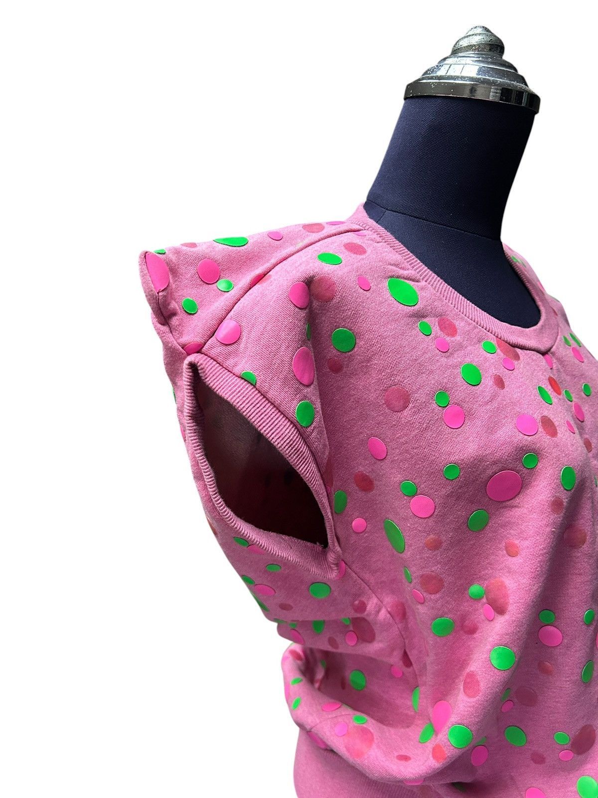 W&LT 90s Polka Dot Square Sweatshirt Size L / US 10 / IT 46 - 6 Thumbnail