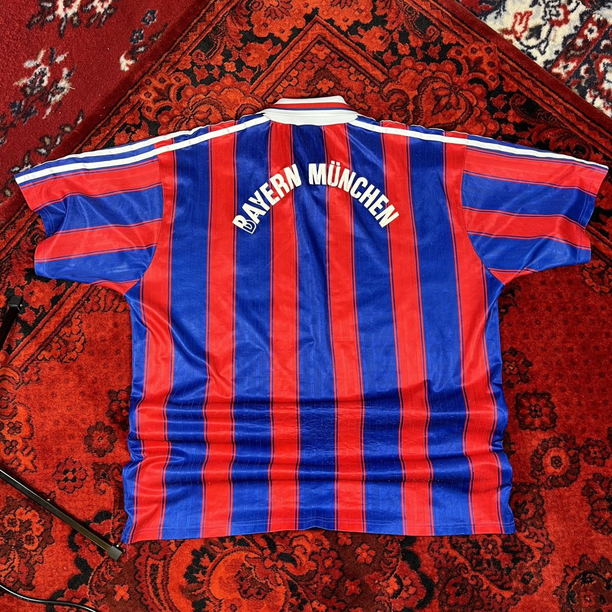 Adidas Vintage Stripes Adidas 1995-97 Bayern Munich Shirt Jersey Size US XL / EU 56 / 4 - 5 Thumbnail