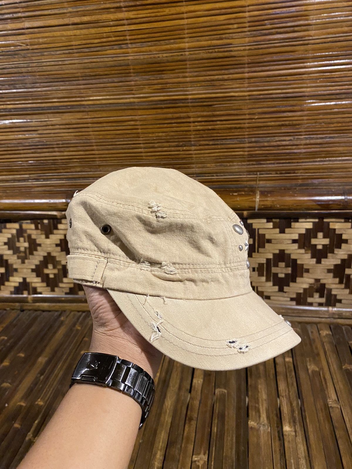 Vintage 2000s cadet hat distressed blink punk y2k style Size ONE SIZE - 1 Thumbnail