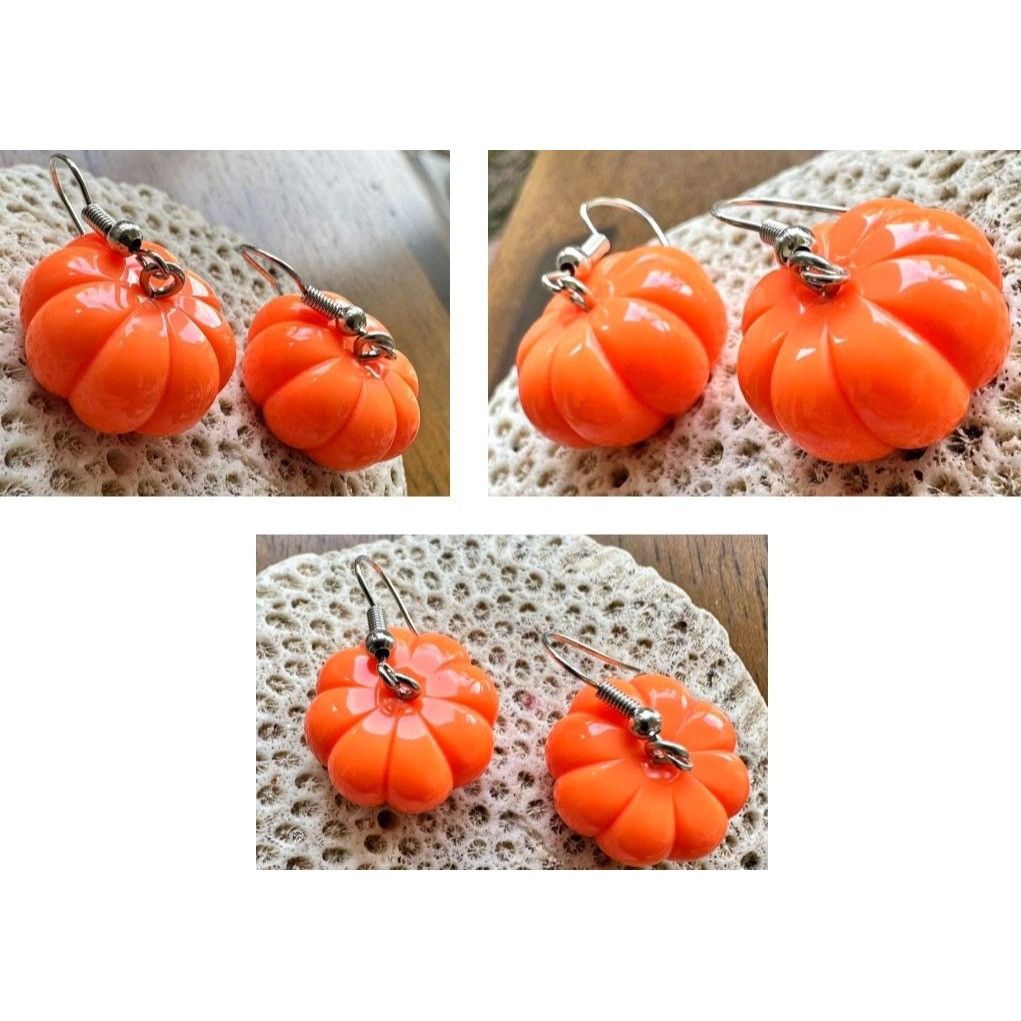 Handmade Pumpkin Earrings Thanksgiving Fall Festive Harvest New Handm Size ONE SIZE - 6 Thumbnail