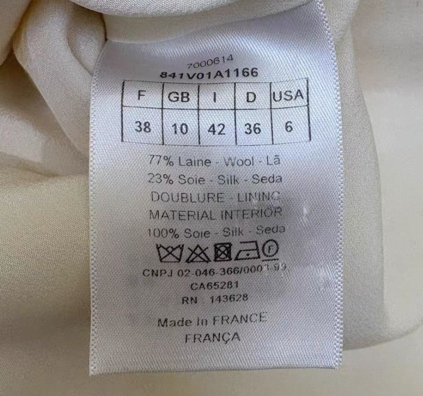 Dior Dior Christian Dior Beige Wool Blazer Jacket-2507 Size XS / US 0-2 / IT 36-38 - 8 Thumbnail