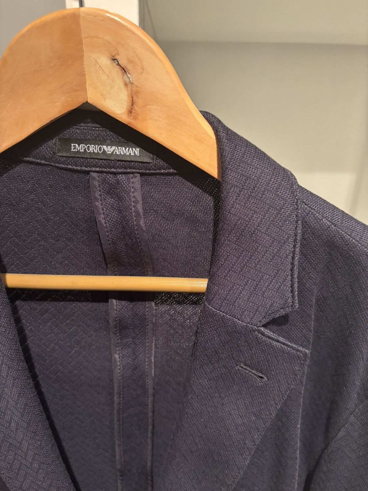 Emporio Armani Herringbone patch pocket Blazer Size 52R - 3 Thumbnail