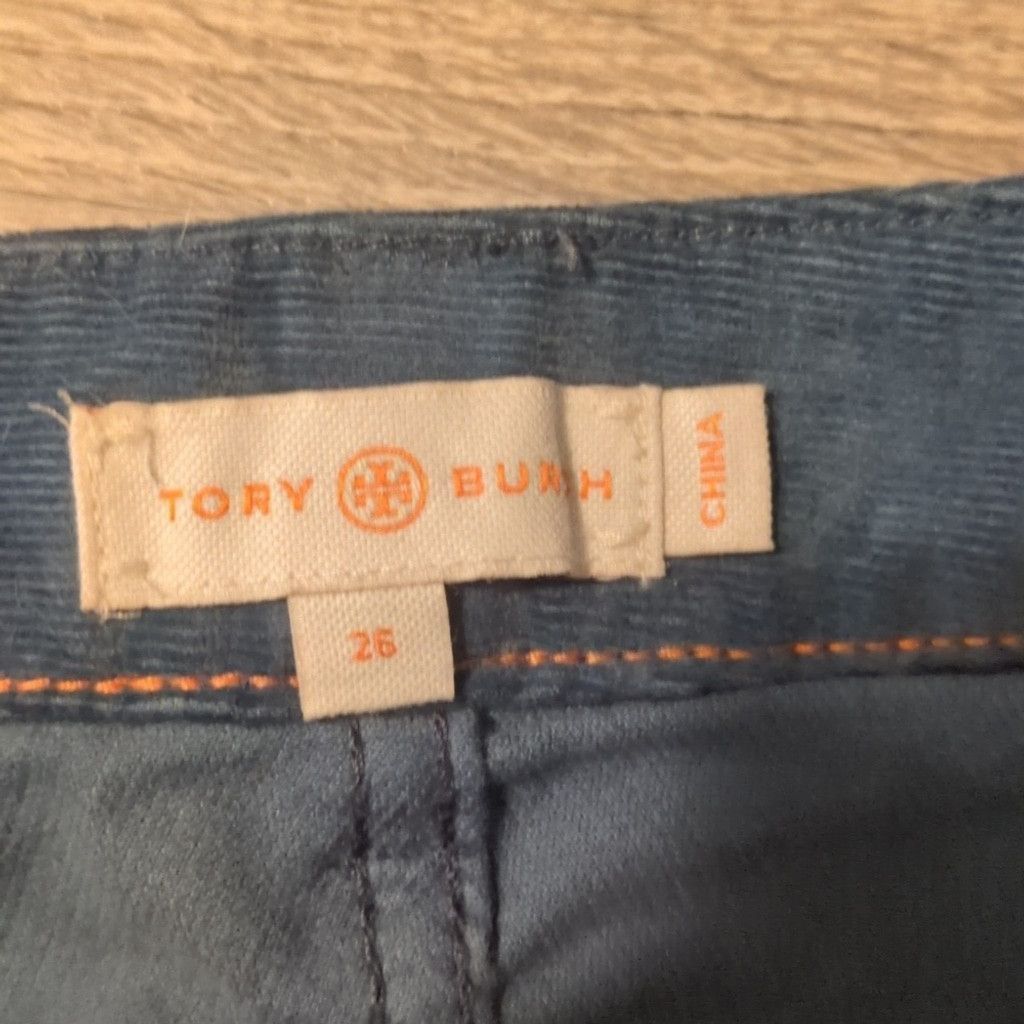 Tory Burch Tory Burch blue corduroy super skinny jeans size 26 Size 26" / US 2 / IT 38 - 3 Thumbnail