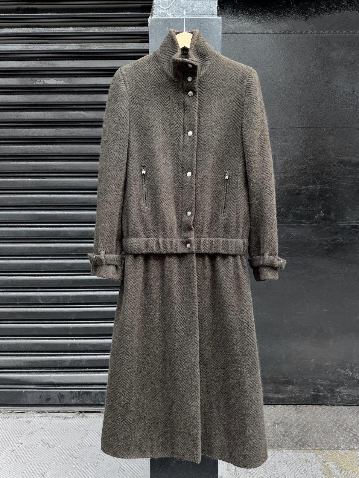 Veronique Branquinho Veronique Branquinho AW01 Waist-Cinched Draped Angora Coat Size S / US 4 / IT 40 - 1 Thumbnail