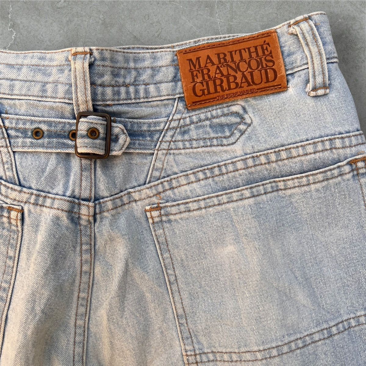 Marithe + Francois Girbaud VTG MARITHE+FRANCOIS GIRBAUD 'THE STONE WASH’ WIDE DENIM Size US 30 / EU 46 - 4 Thumbnail