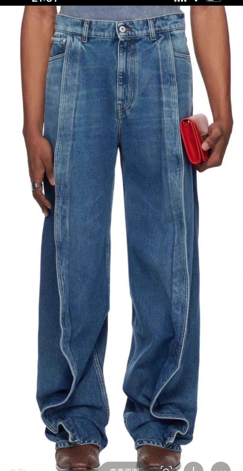 Y/Project Y/Project Blue Denim Banana Pants - dmc Size US 29 - 1 Thumbnail