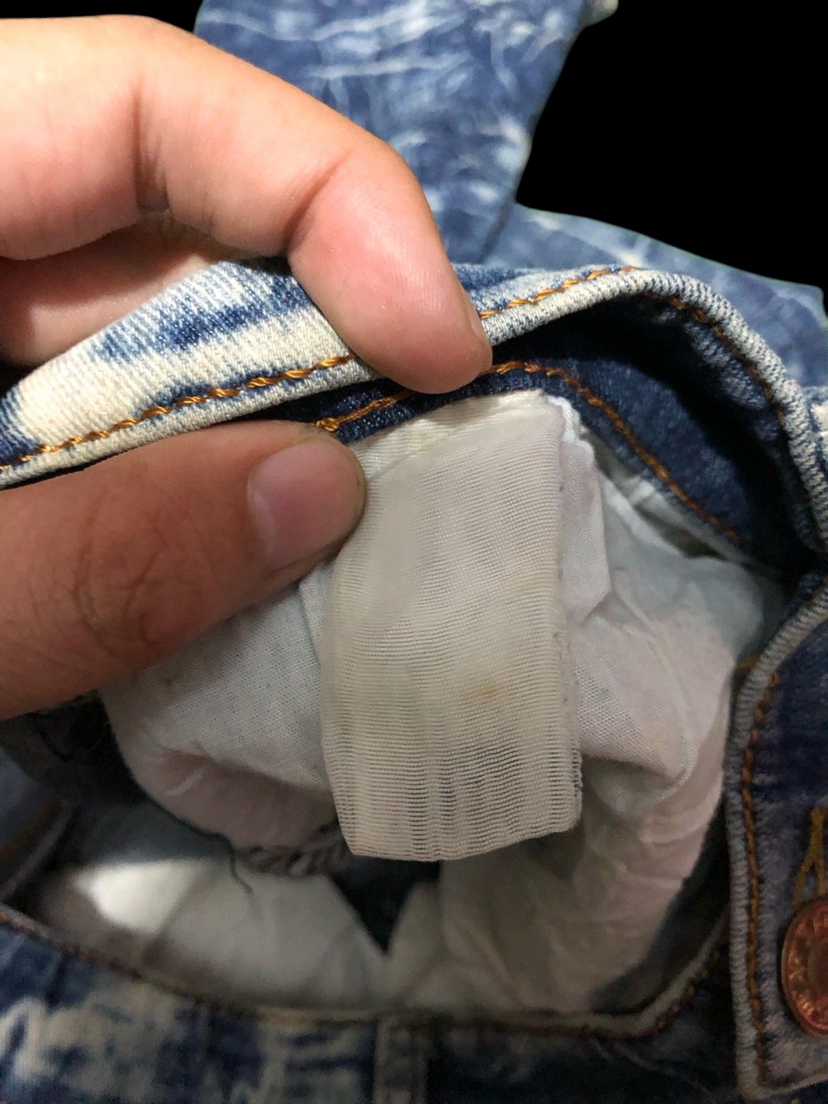 Designer × Japanese Brand × Vintage ❤️‍🔥RARE ICE POINT EMBROIDERED LOGO ACID WASH DESIGN DENIM❤️‍🔥 Size US 36 / EU 52 - 9 Thumbnail
